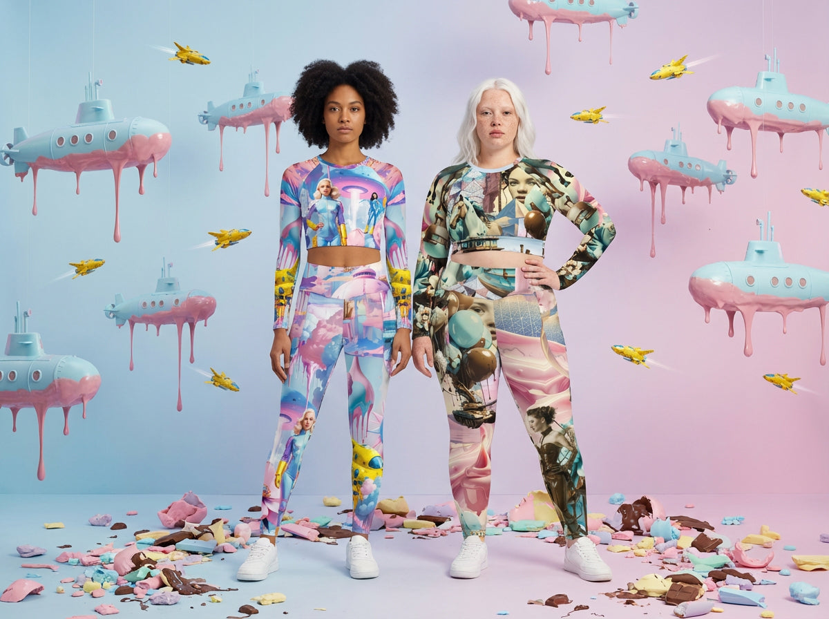 Sport Crop Tops und Leggings