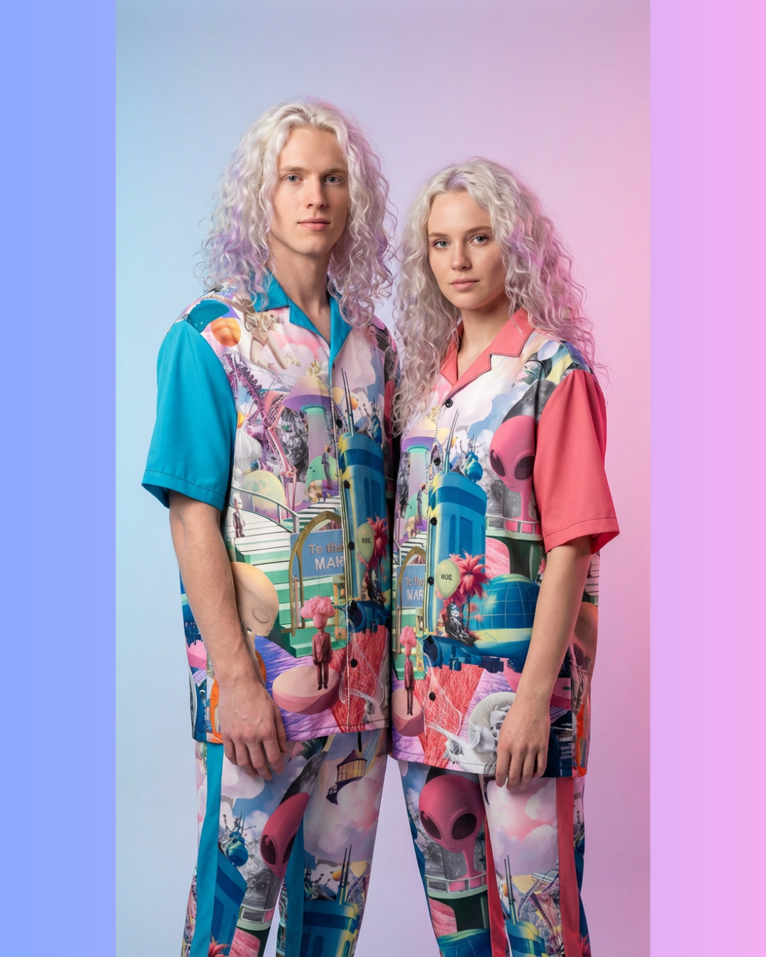 Otto STRTWR Oversize Hemd Alien Invasion