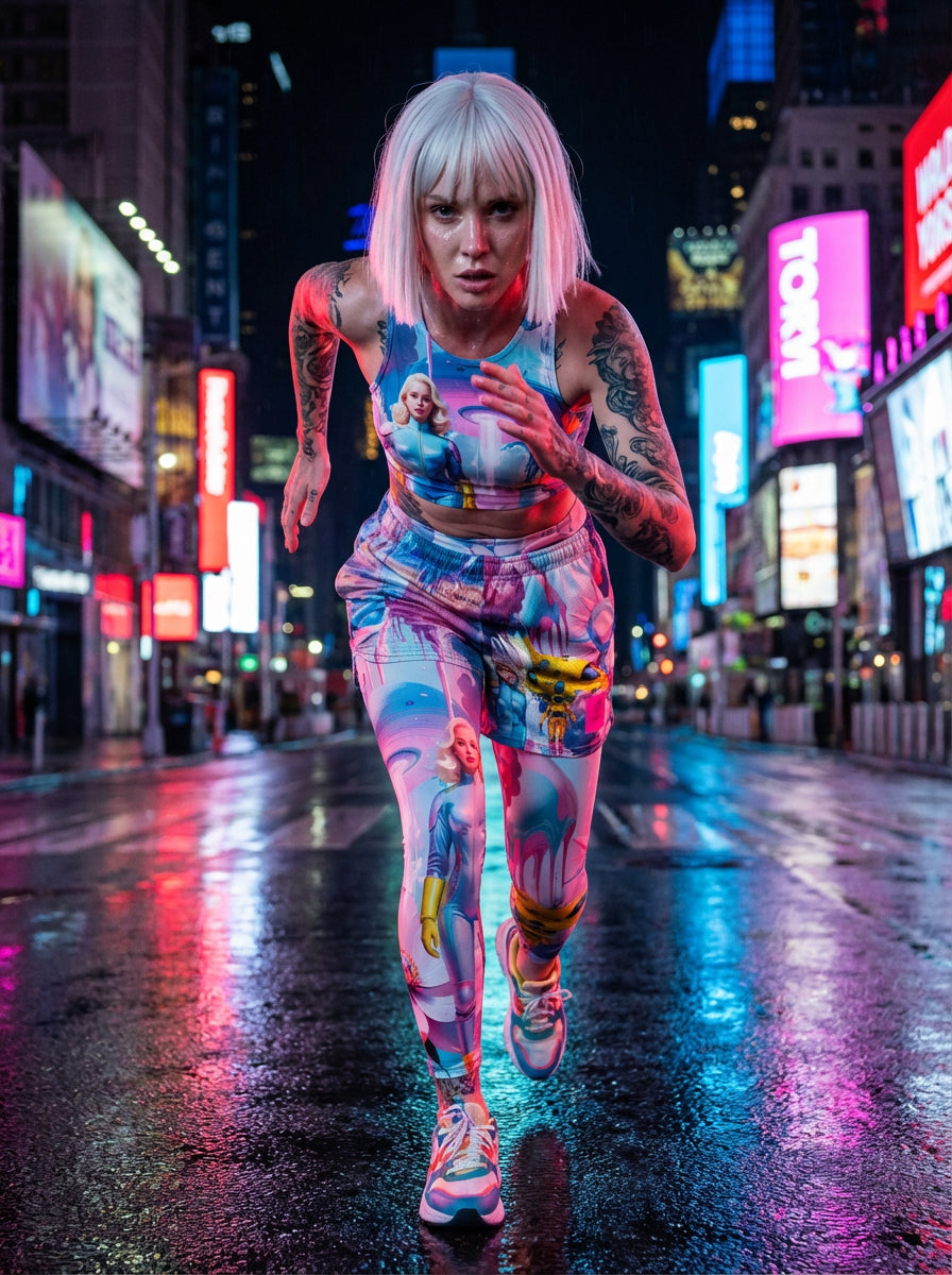 Otto STRTWR I Premium Streetwear I Urban Fashion-Kollektion Light Blue Planet - Styleguide - Sport Crop Top