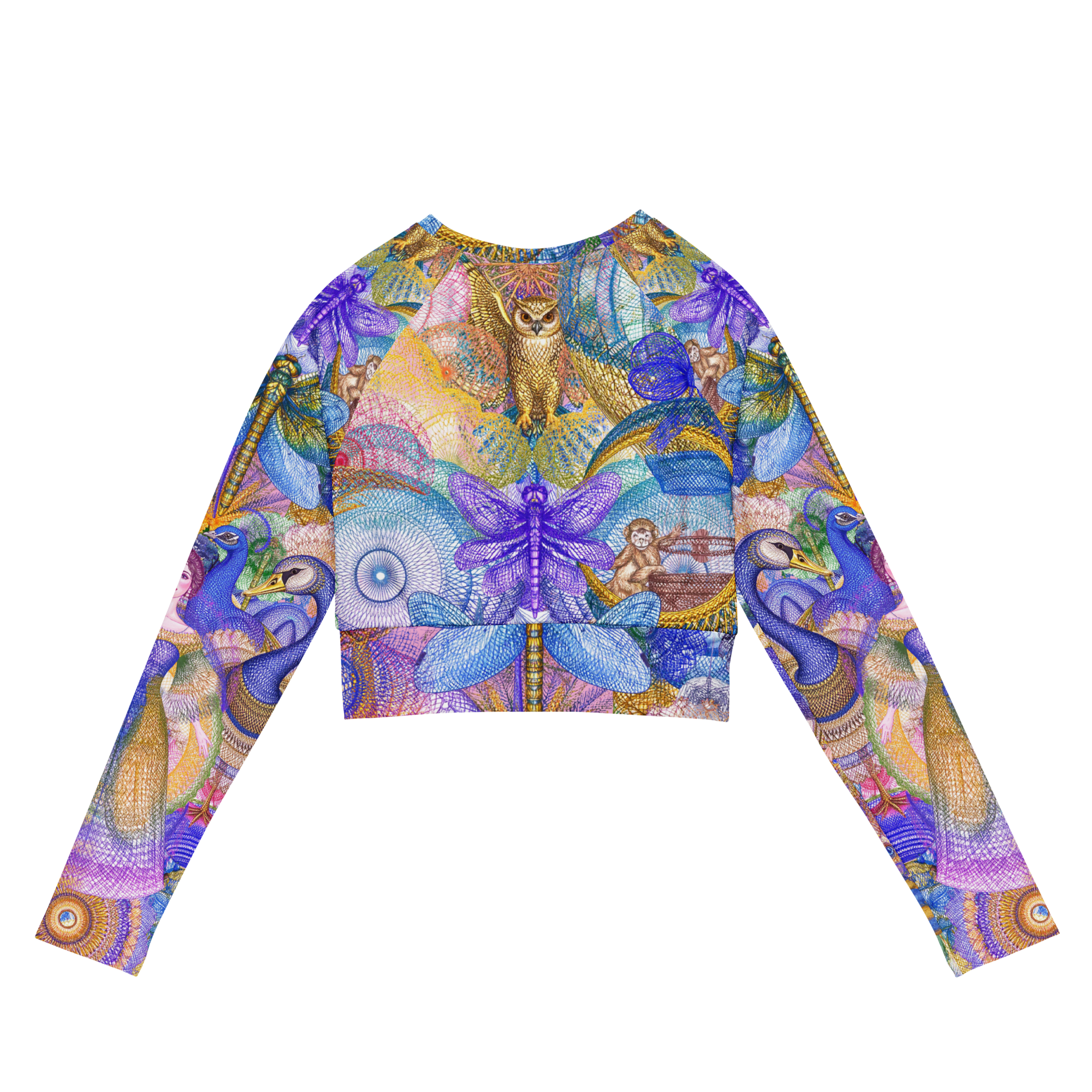Sport Crop Top Langarm Peacock Dream | Premium Streetwear Otto Strtwr