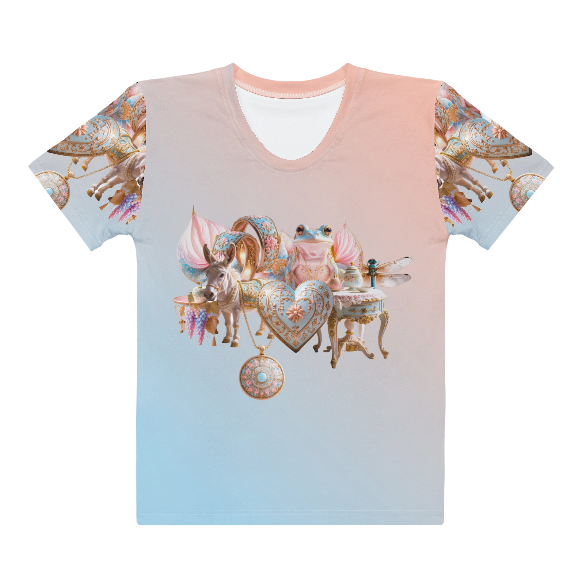 Damen T-shirt Wonderland Table – Märchenhaftes Pastell Design | Otto Strtwr