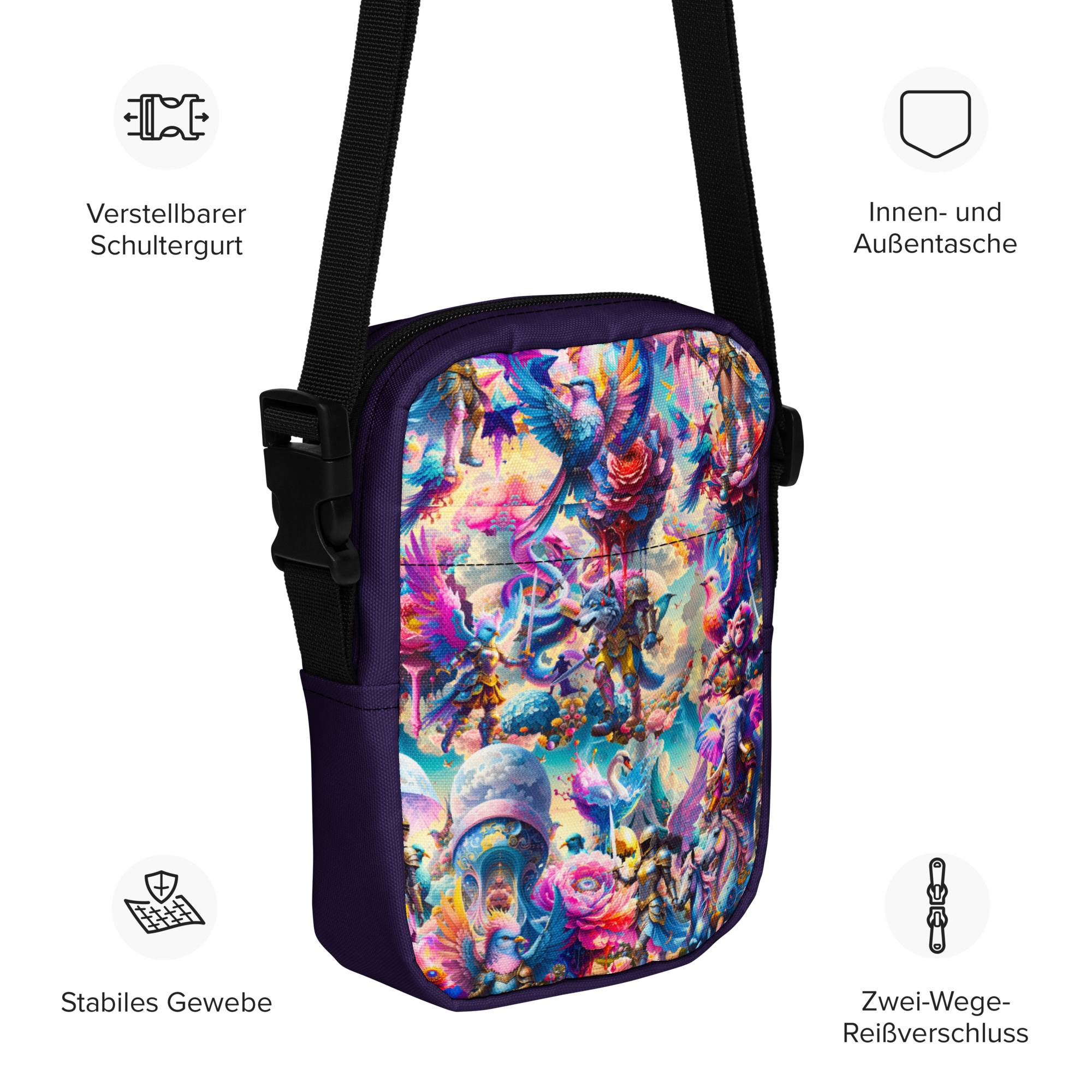 Handy Umhängetasche Surreal Kingdom – Wasserabweisend & Robust | Otto Strtwr Handytasche