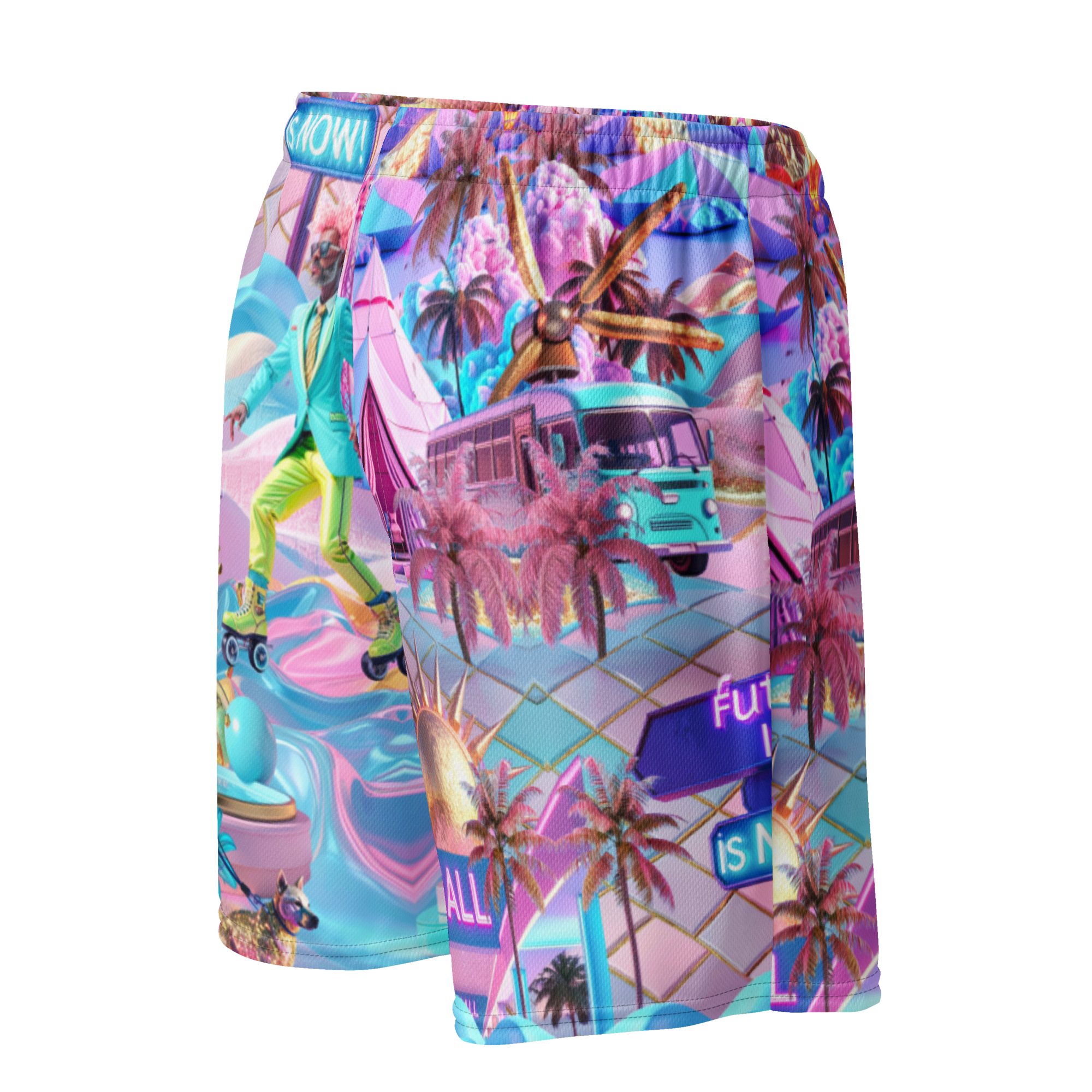 Mesh Sport Shorts Future Is Now | Premium Streetwear Otto Strtwr