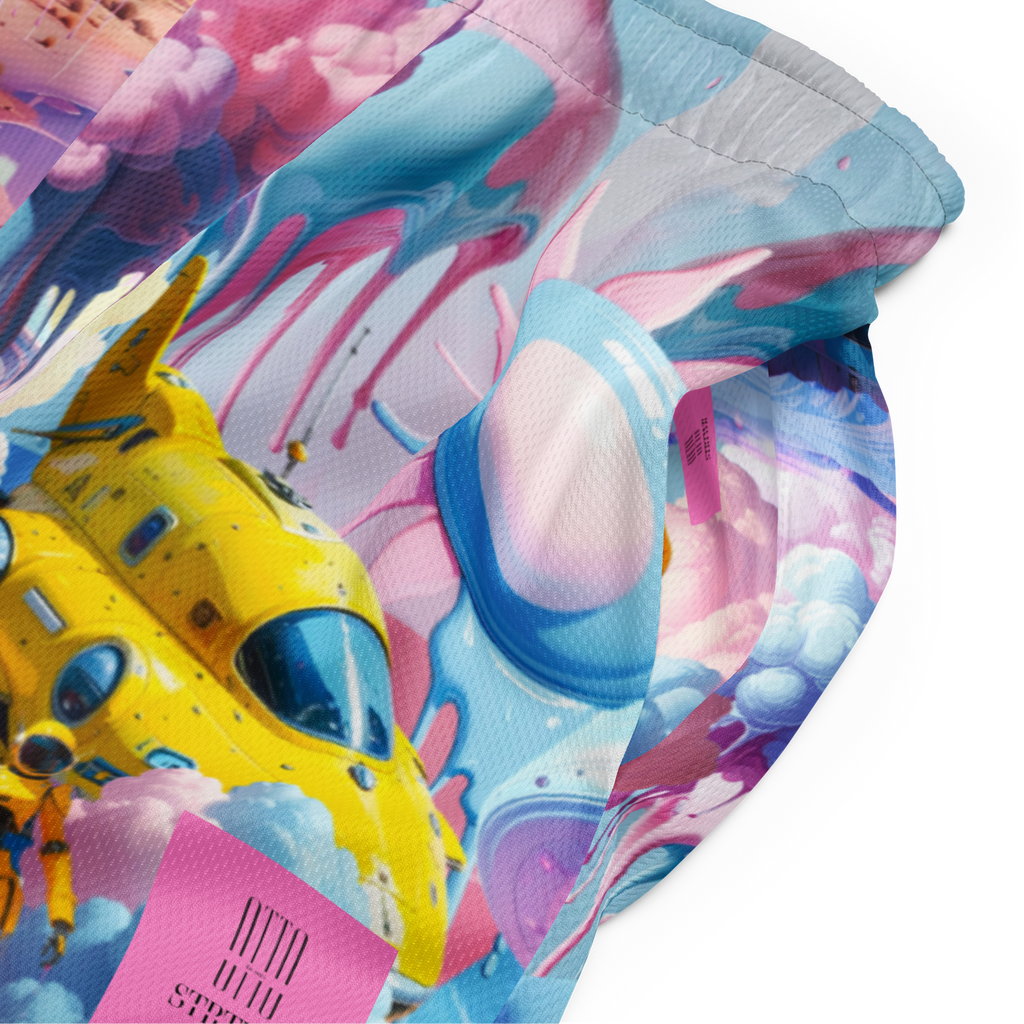 Mesh Sport Shorts Light Blue Planet | Premium Streetwear Otto Strtwr