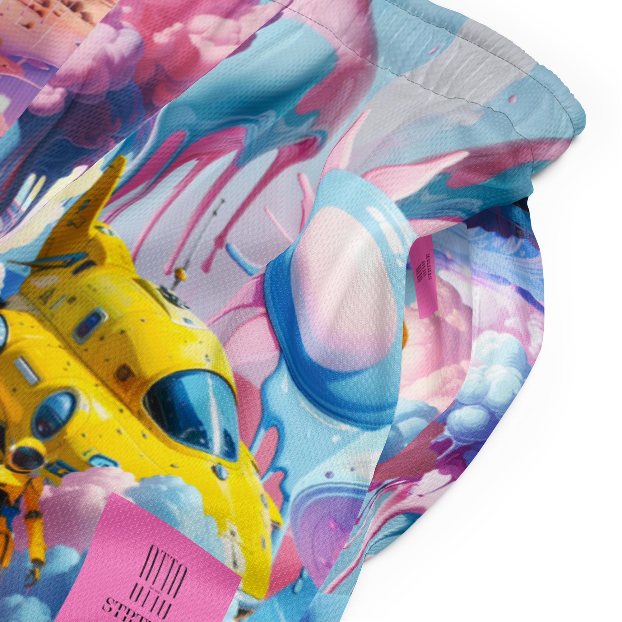 Mesh Sport Shorts Light Blue Planet | Premium Streetwear Otto Strtwr