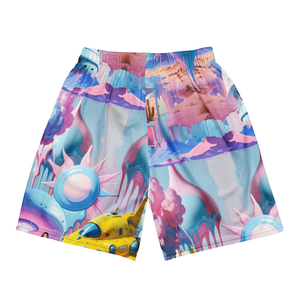 Mesh Sport Shorts Light Blue Planet | Premium Streetwear Otto Strtwr