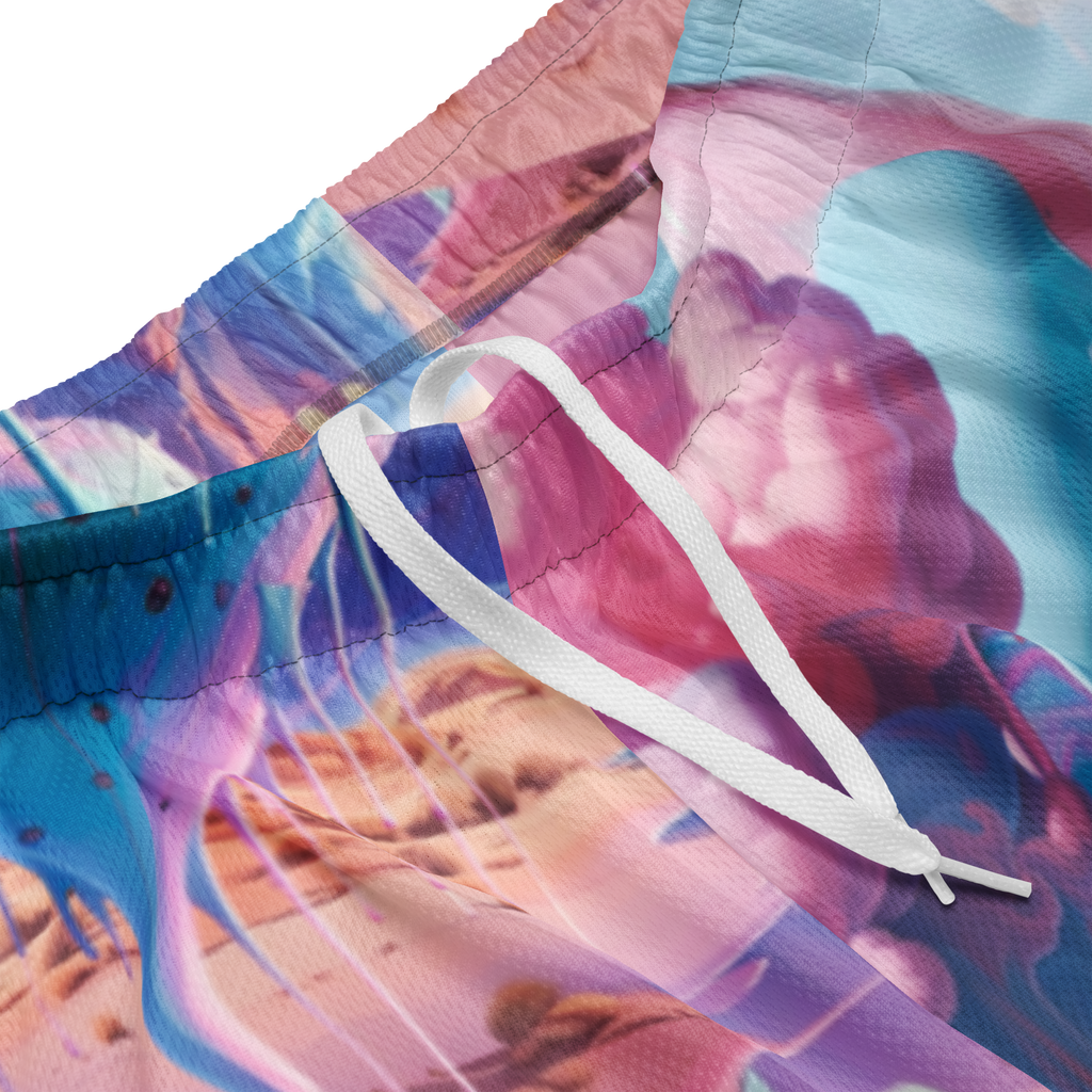 Mesh Sport Shorts Light Blue Planet | Premium Streetwear Otto Strtwr