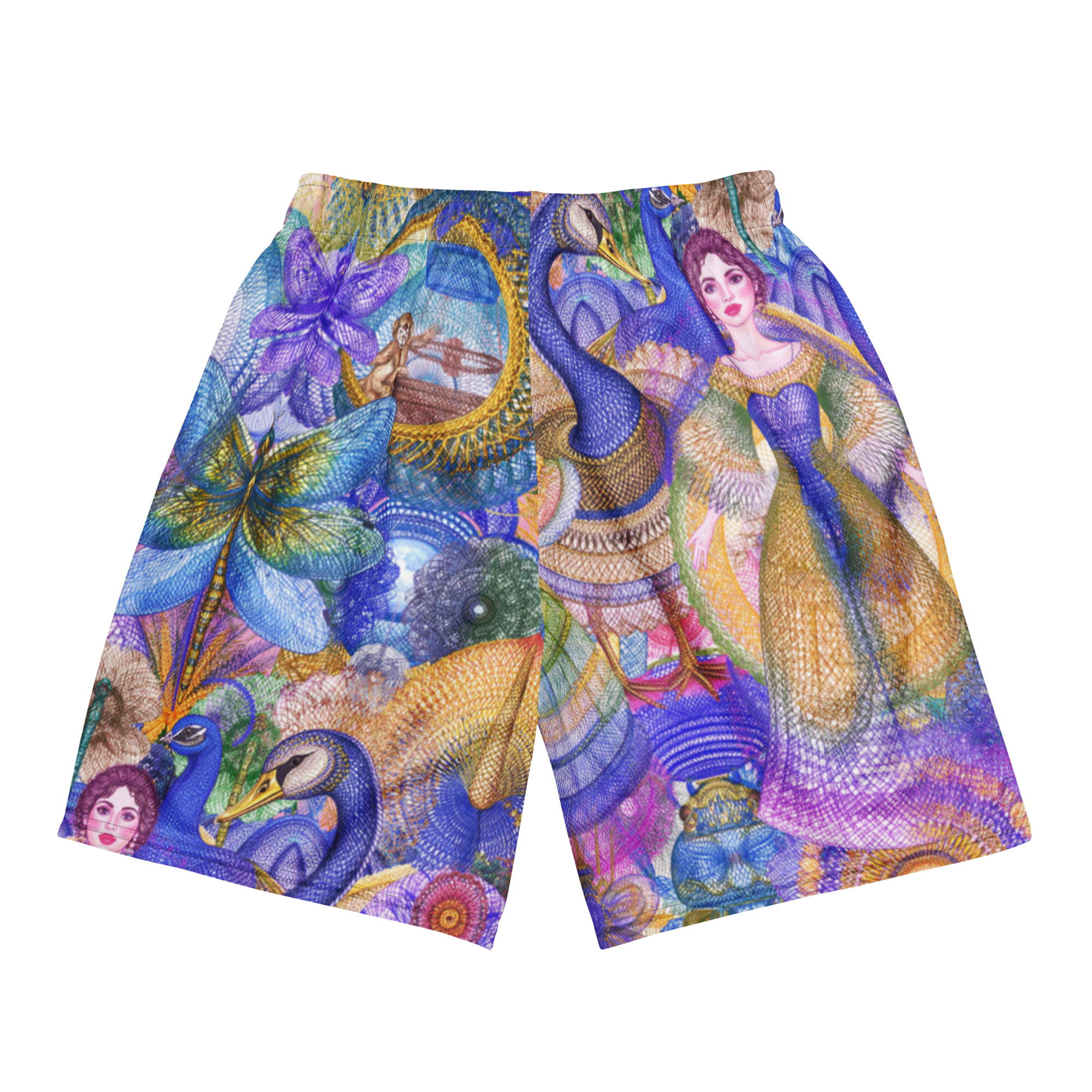 Mesh Sport Shorts Peacock Dream | Premium Streetwear Otto Strtwr