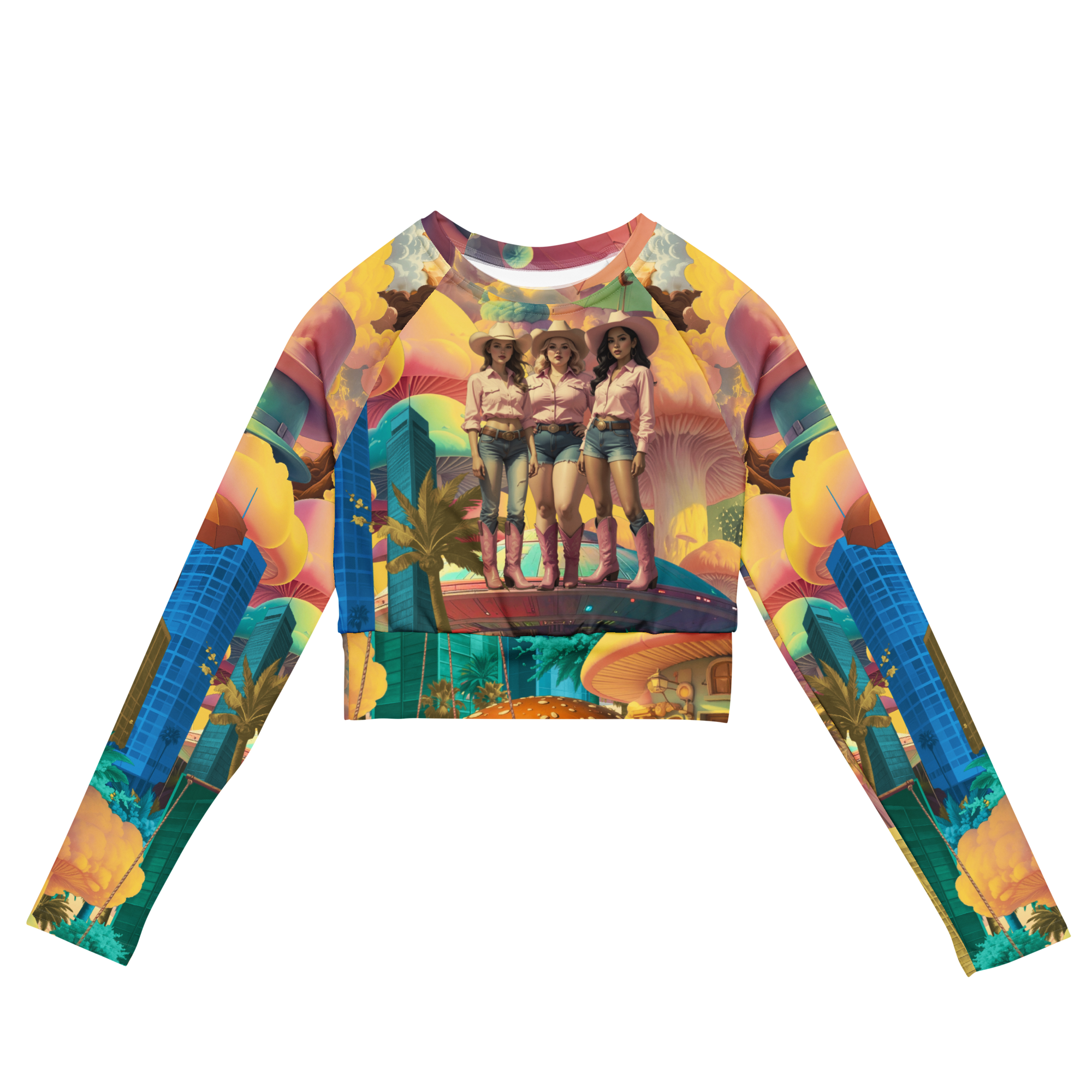 Sport Crop Top Langarm Burger City | Premium Streetwear Otto Strtwr