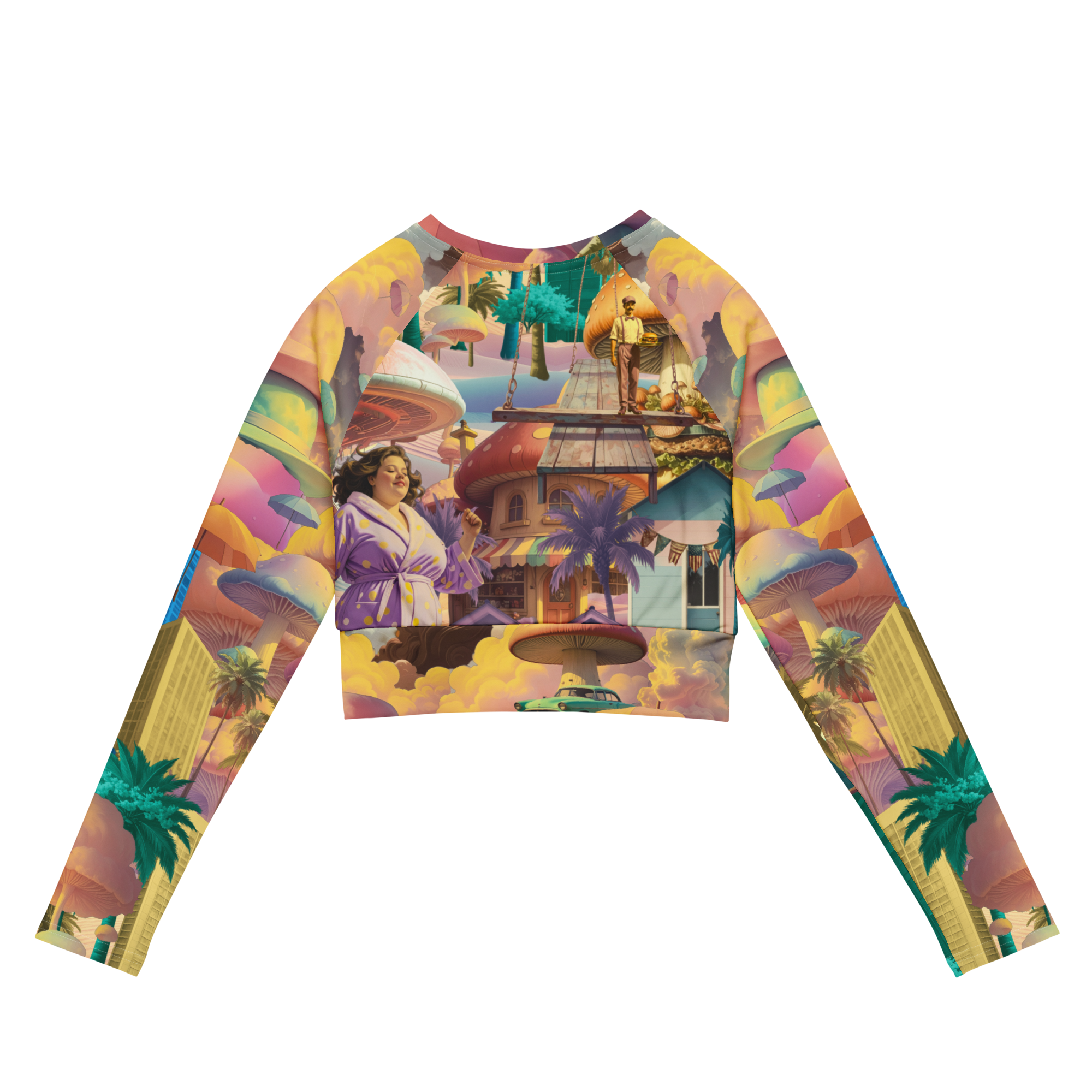 Sport Crop Top Langarm Burger City | Premium Streetwear Otto Strtwr