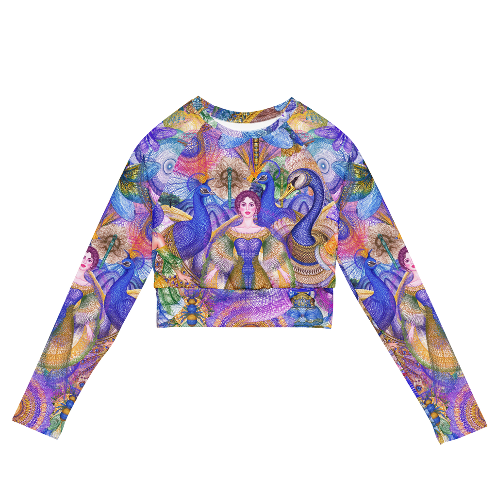 Sport Crop Top Langarm Peacock Dream | Premium Streetwear Otto Strtwr