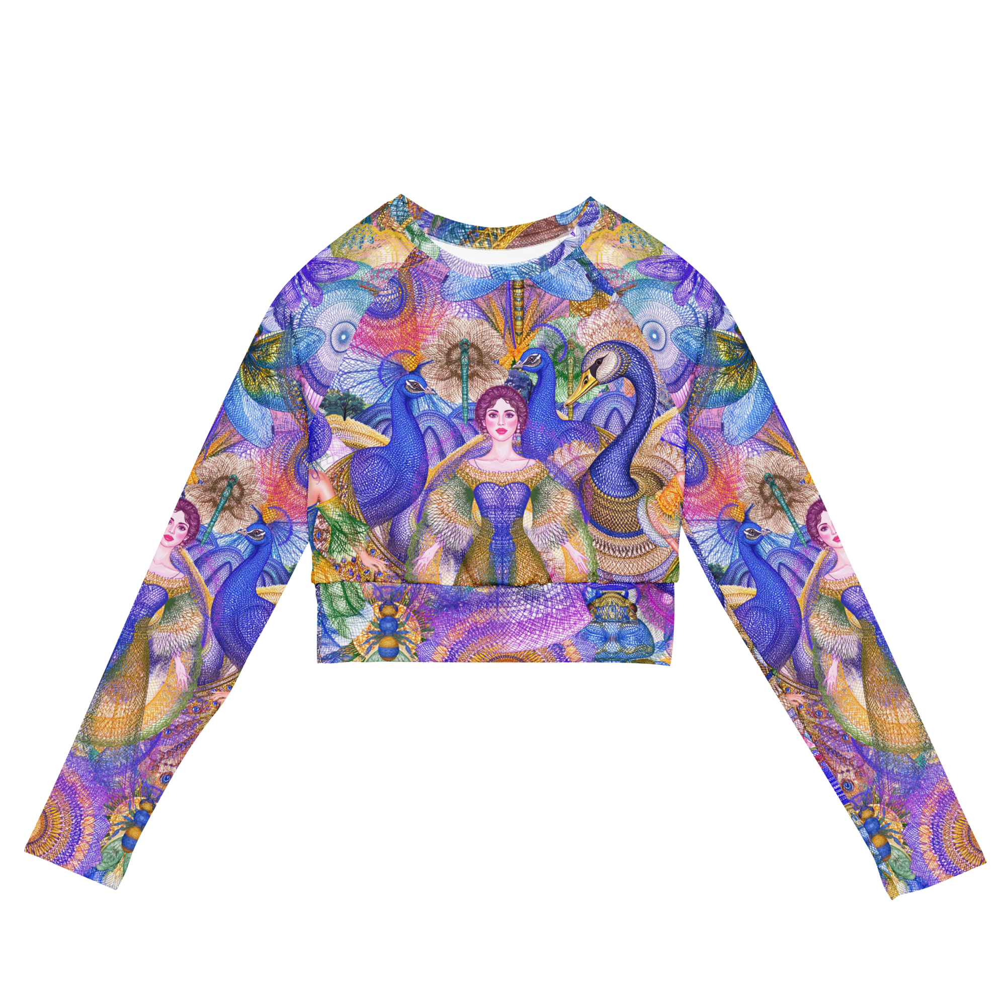 Sport Crop Top Langarm Peacock Dream | Premium Streetwear Otto Strtwr