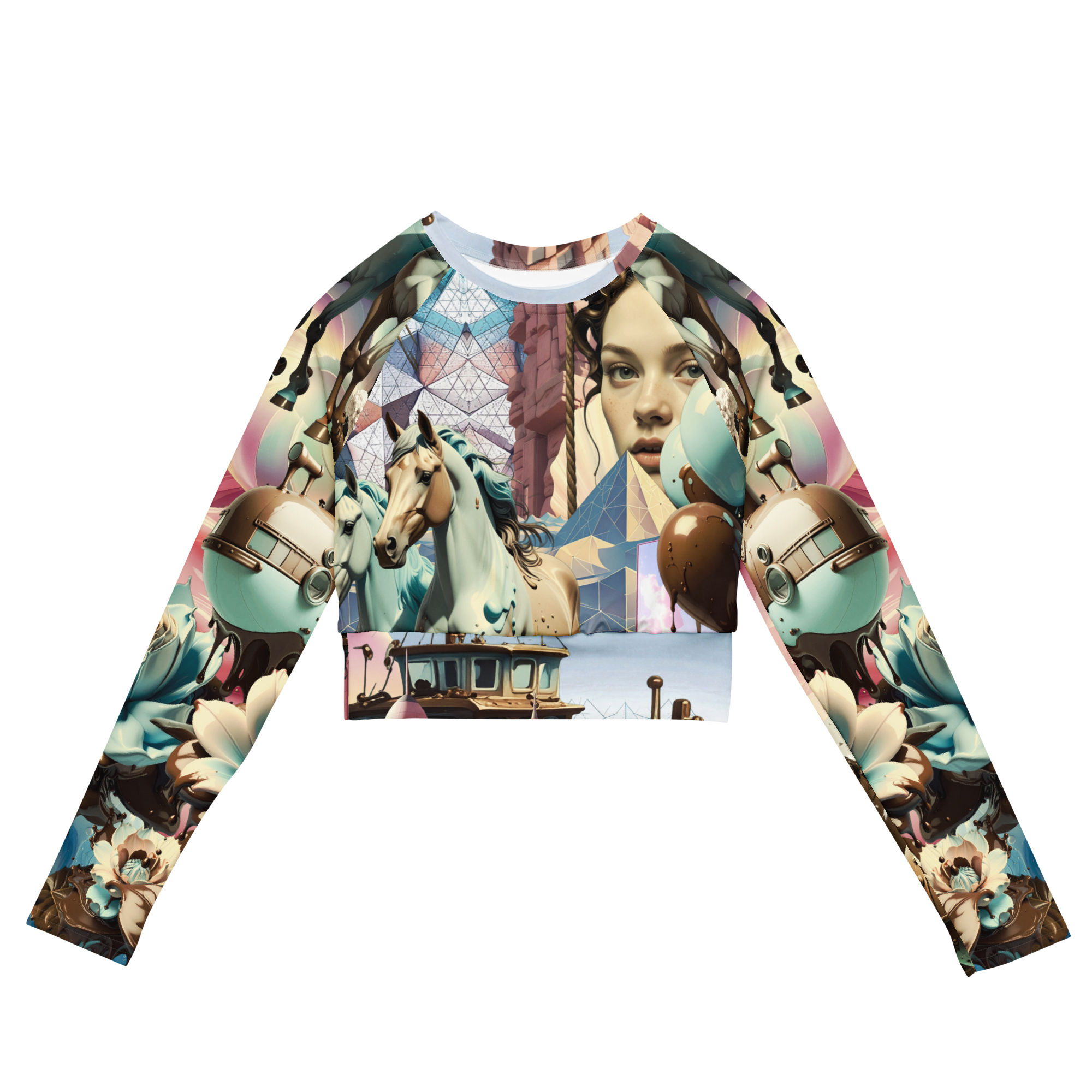 Sport Crop Top Langarm Submarine Au Chocolat | Premium Streetwear Otto Strtwr