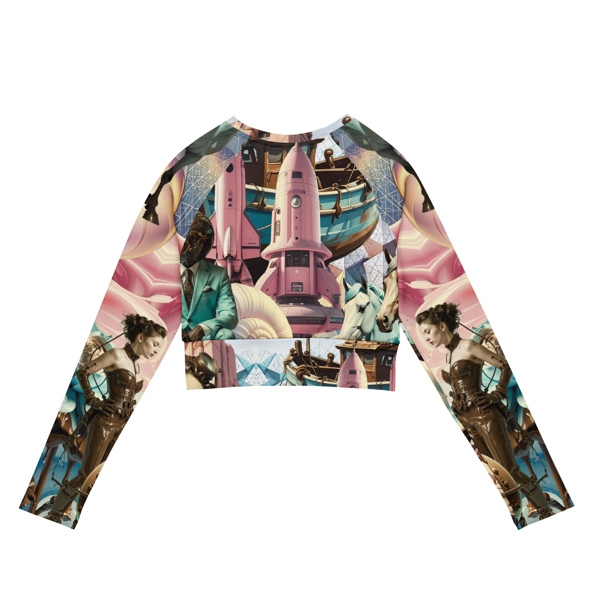 Sport Crop Top Langarm Submarine Au Chocolat | Premium Streetwear Otto Strtwr