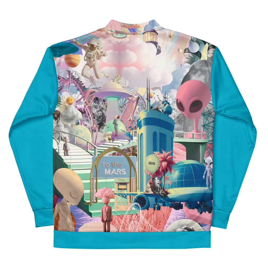 Unisex Bomberjacke Alien Invasion Himmelblau | Premium Streetwear Otto Strtwr