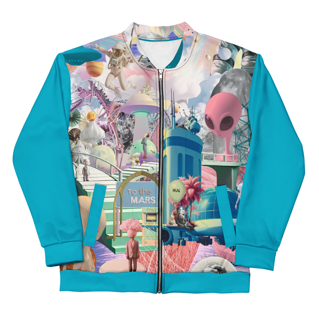 Unisex Bomberjacke Alien Invasion Himmelblau | Premium Streetwear Otto Strtwr