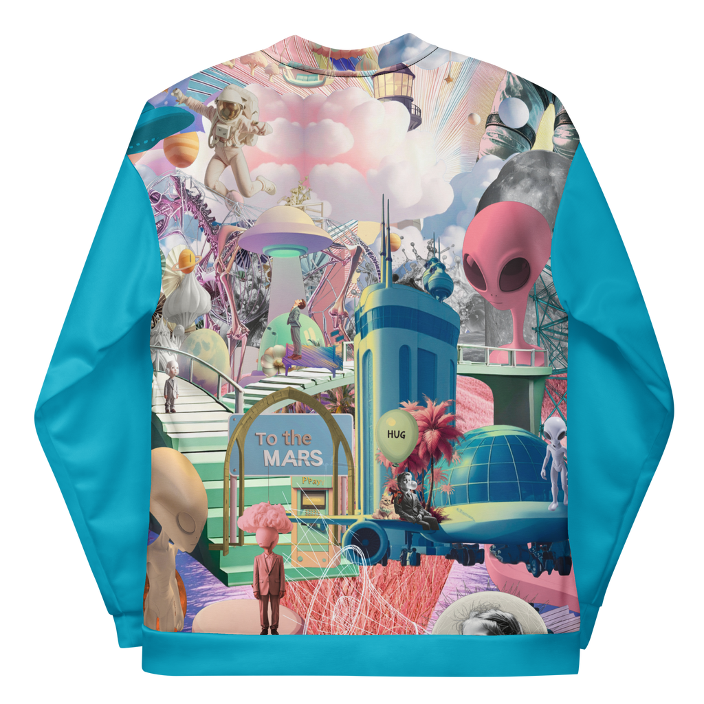 Unisex Bomberjacke Alien Invasion Himmelblau | Premium Streetwear Otto Strtwr