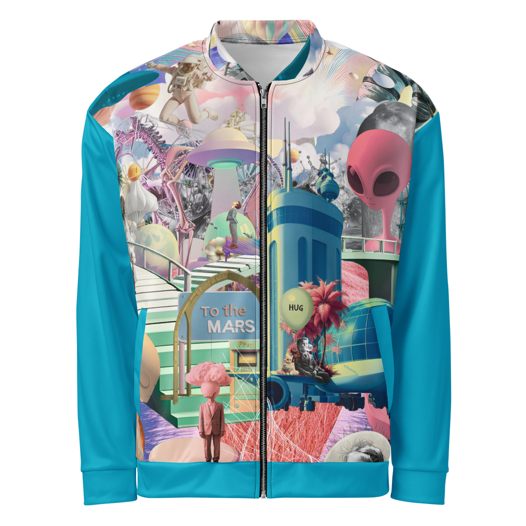 Unisex Bomberjacke Alien Invasion Himmelblau | Premium Streetwear Otto Strtwr
