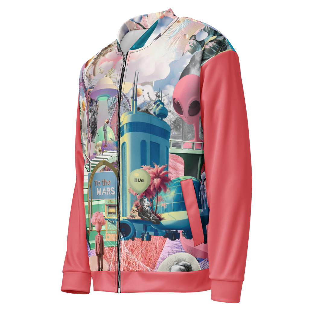 Unisex Bomberjacke Alien Invasion Pinkrot | Premium Streetwear Otto Strtwr