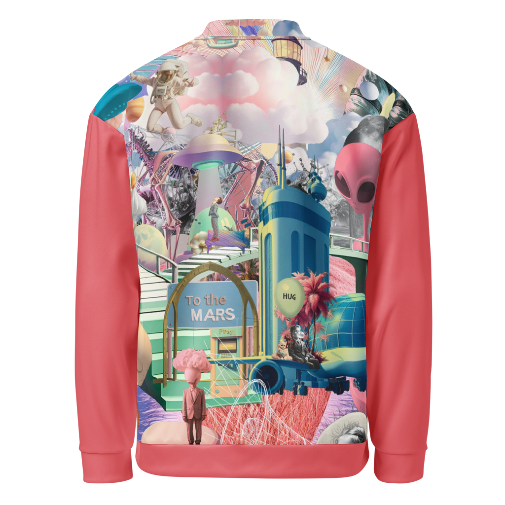 Unisex Bomberjacke Alien Invasion Pinkrot | Premium Streetwear Otto Strtwr
