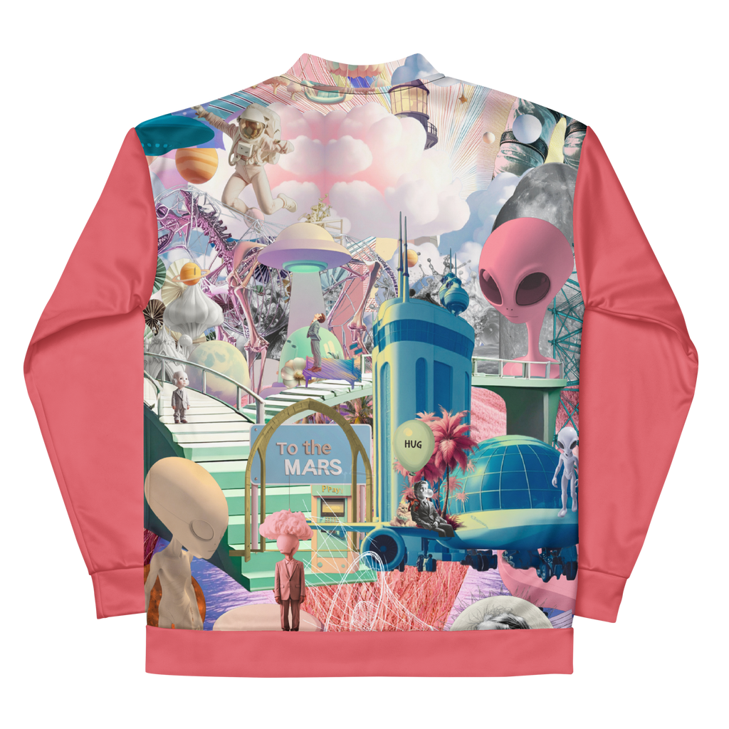 Unisex Bomberjacke Alien Invasion Pinkrot | Premium Streetwear Otto Strtwr