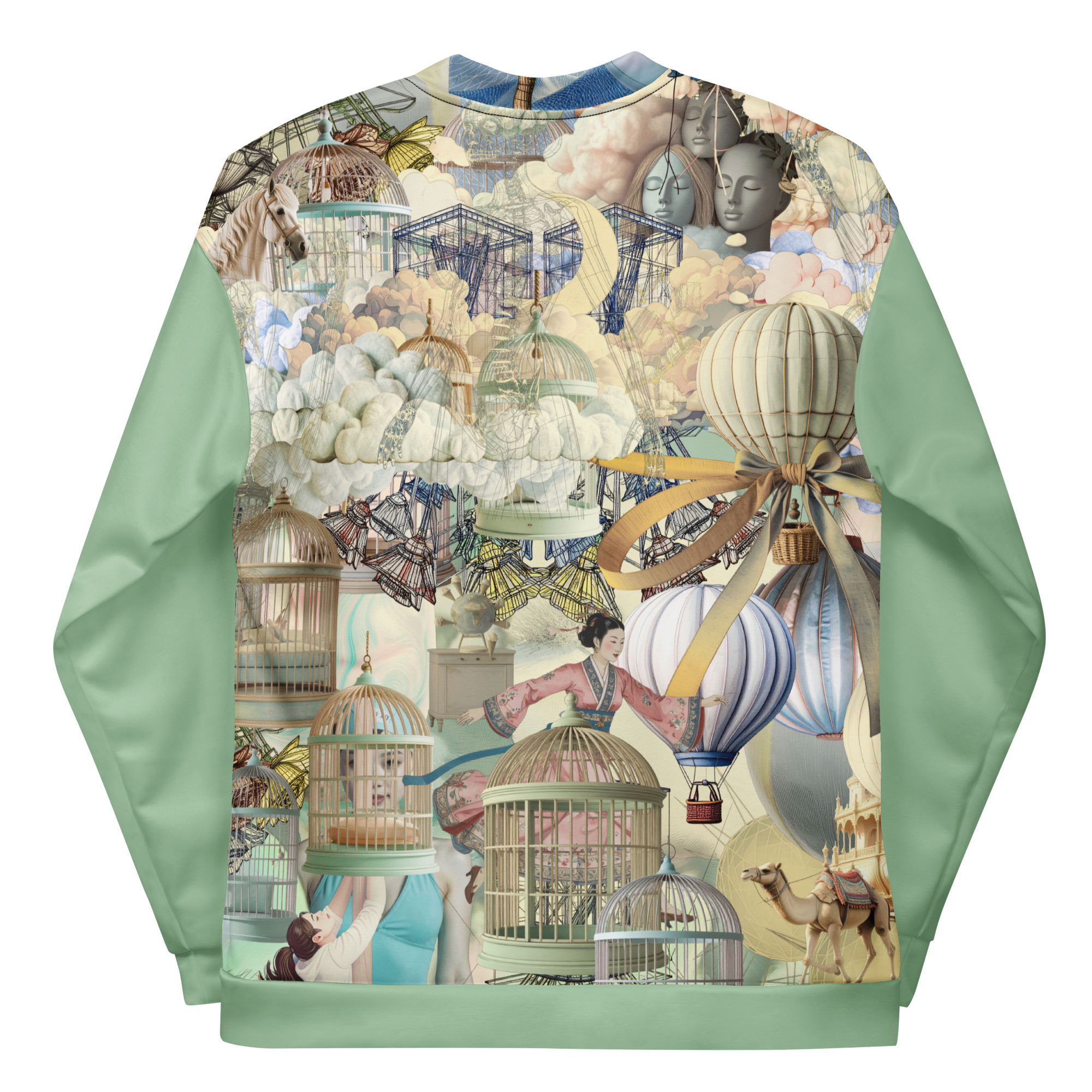 Unisex Bomberjacke Ballon Dancer Zartgrün | Premium Streetwear Otto Strtwr