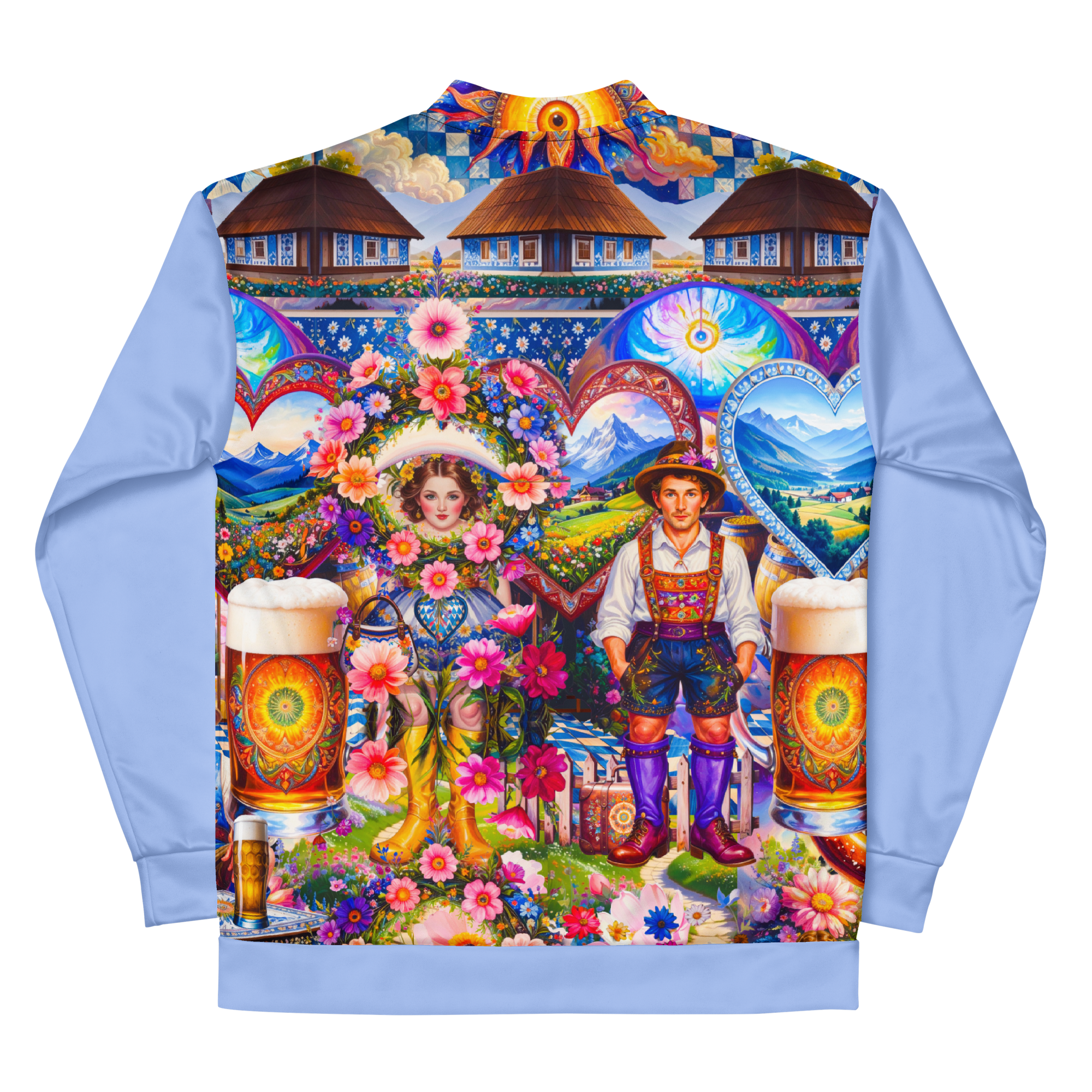 Unisex Bomberjacke Bavarian Fever Hellblau | Premium Streetwear Otto Strtwr