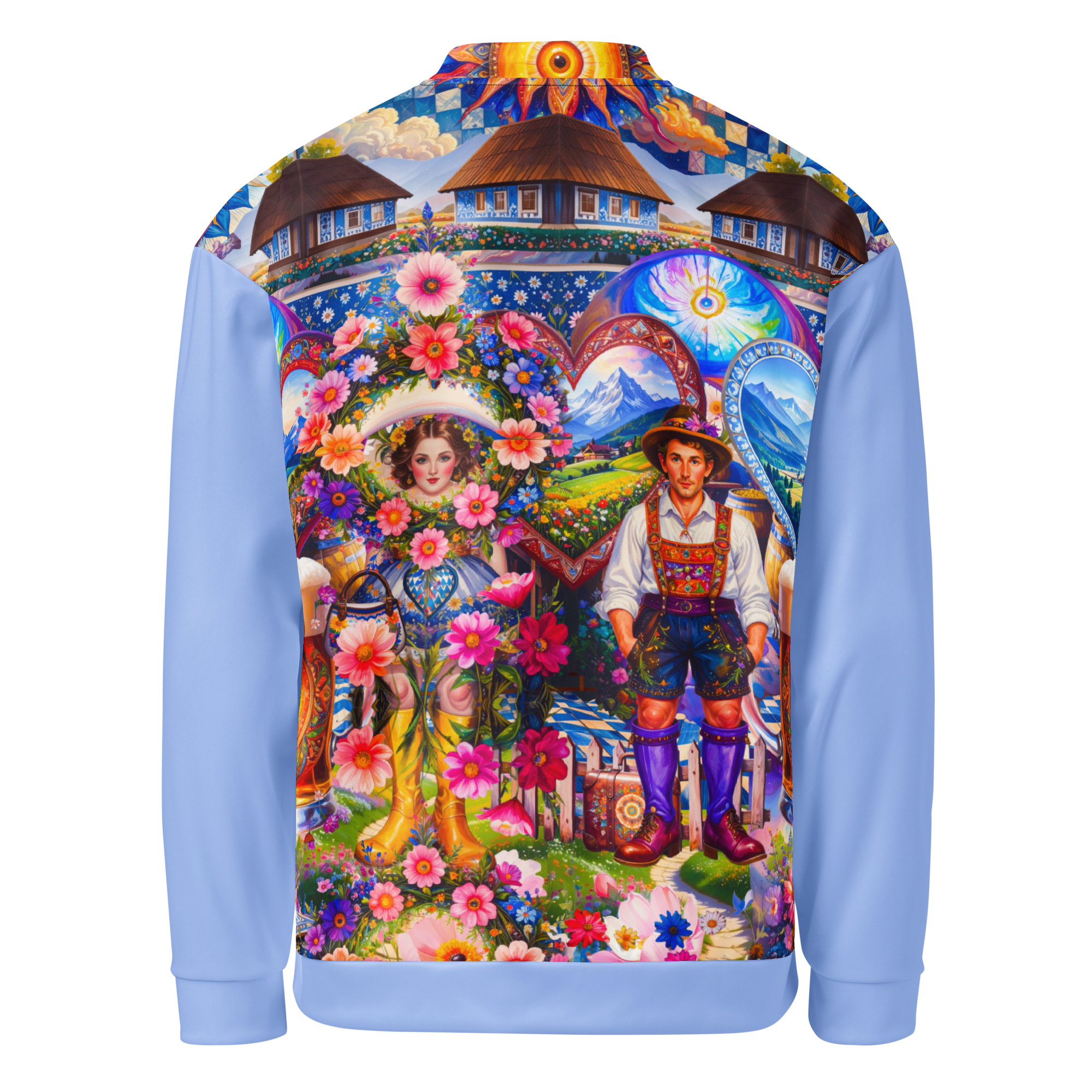 Unisex Bomberjacke Bavarian Fever Hellblau | Premium Streetwear Otto Strtwr