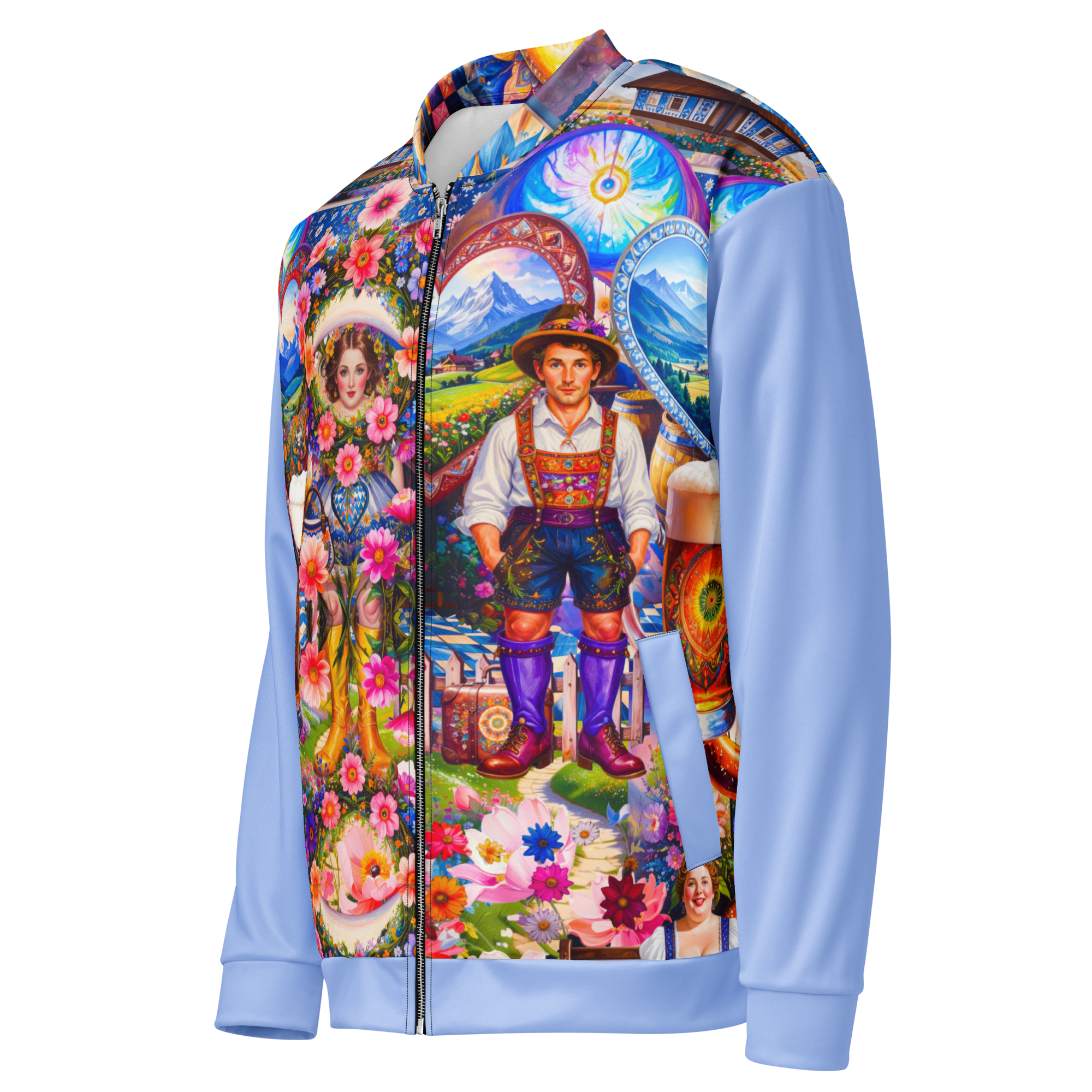 Unisex Bomberjacke Bavarian Fever Hellblau | Premium Streetwear Otto Strtwr