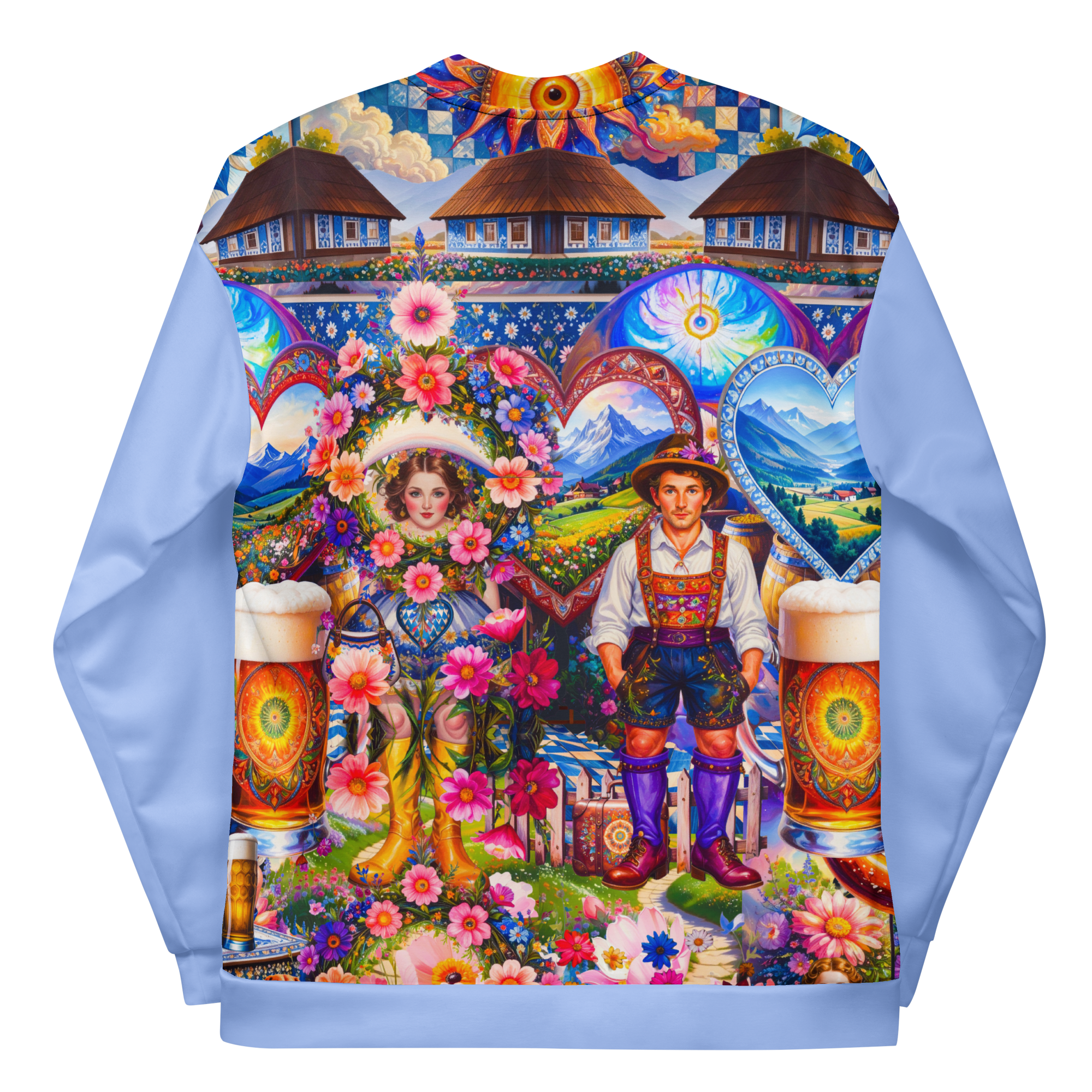 Unisex Bomberjacke Bavarian Fever Hellblau | Premium Streetwear Otto Strtwr