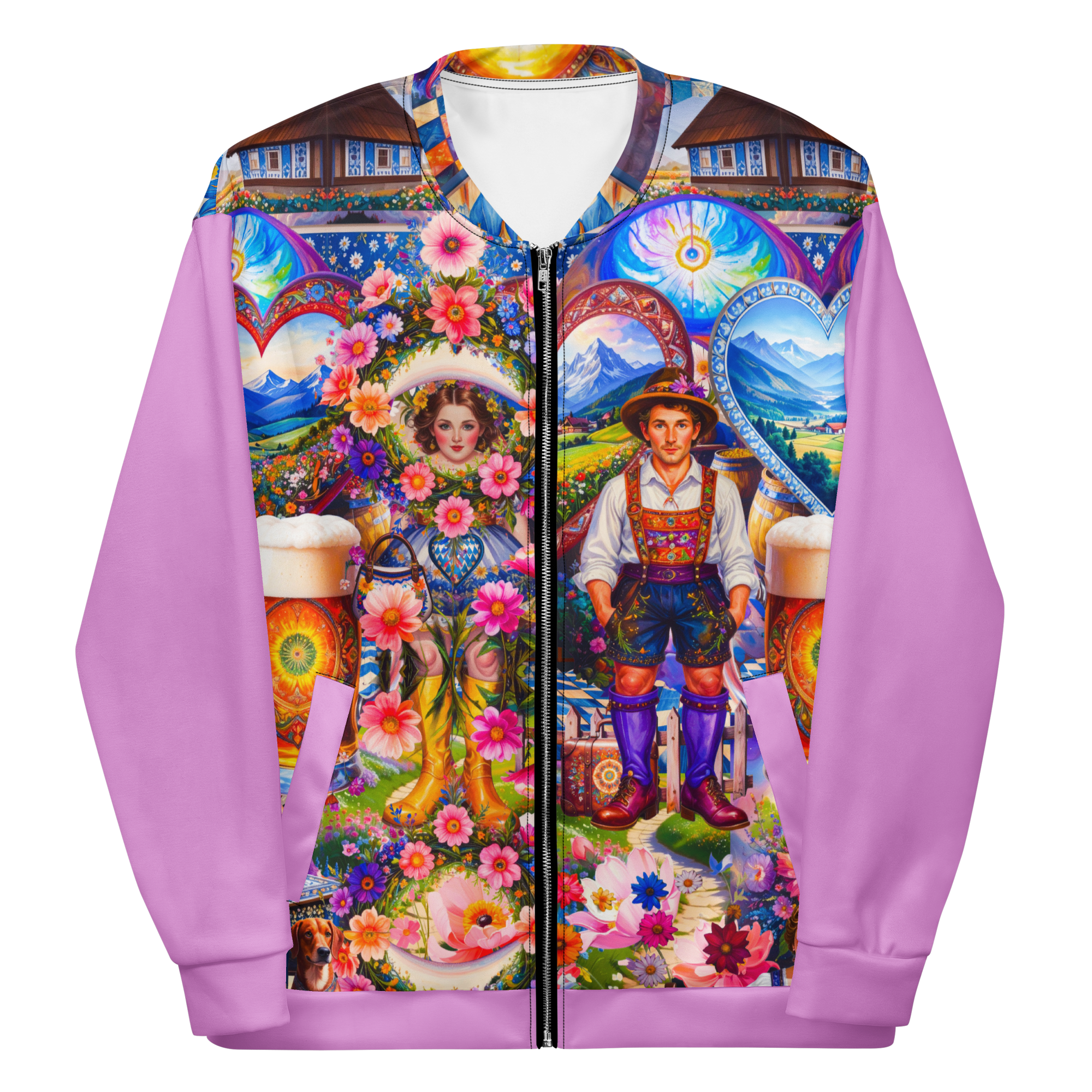 Unisex Bomberjacke Bavarian Fever Pink | Premium Streetwear Otto Strtwr