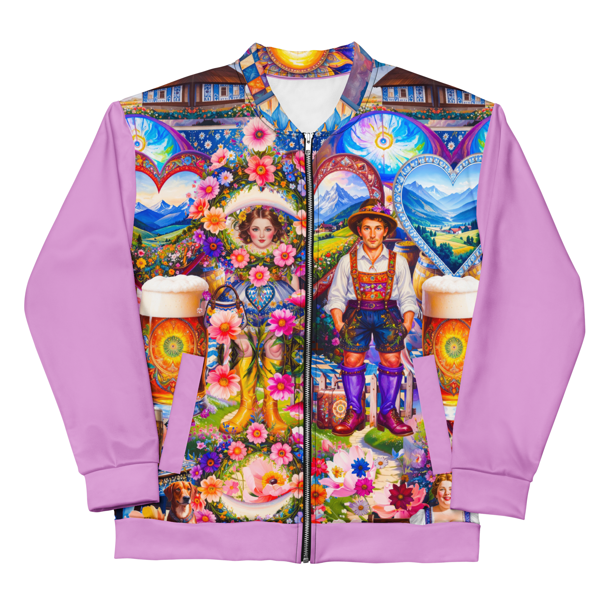 Unisex Bomberjacke Bavarian Fever Pink | Premium Streetwear Otto Strtwr