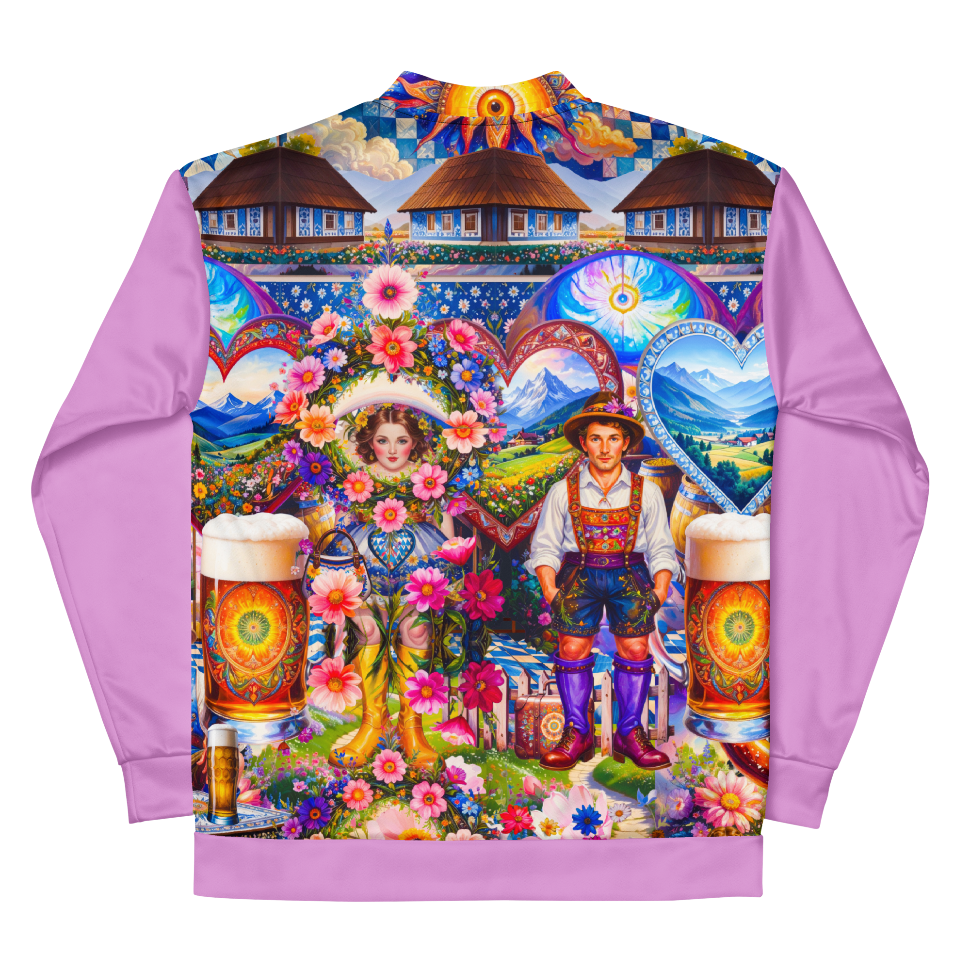 Unisex Bomberjacke Bavarian Fever Pink | Premium Streetwear Otto Strtwr