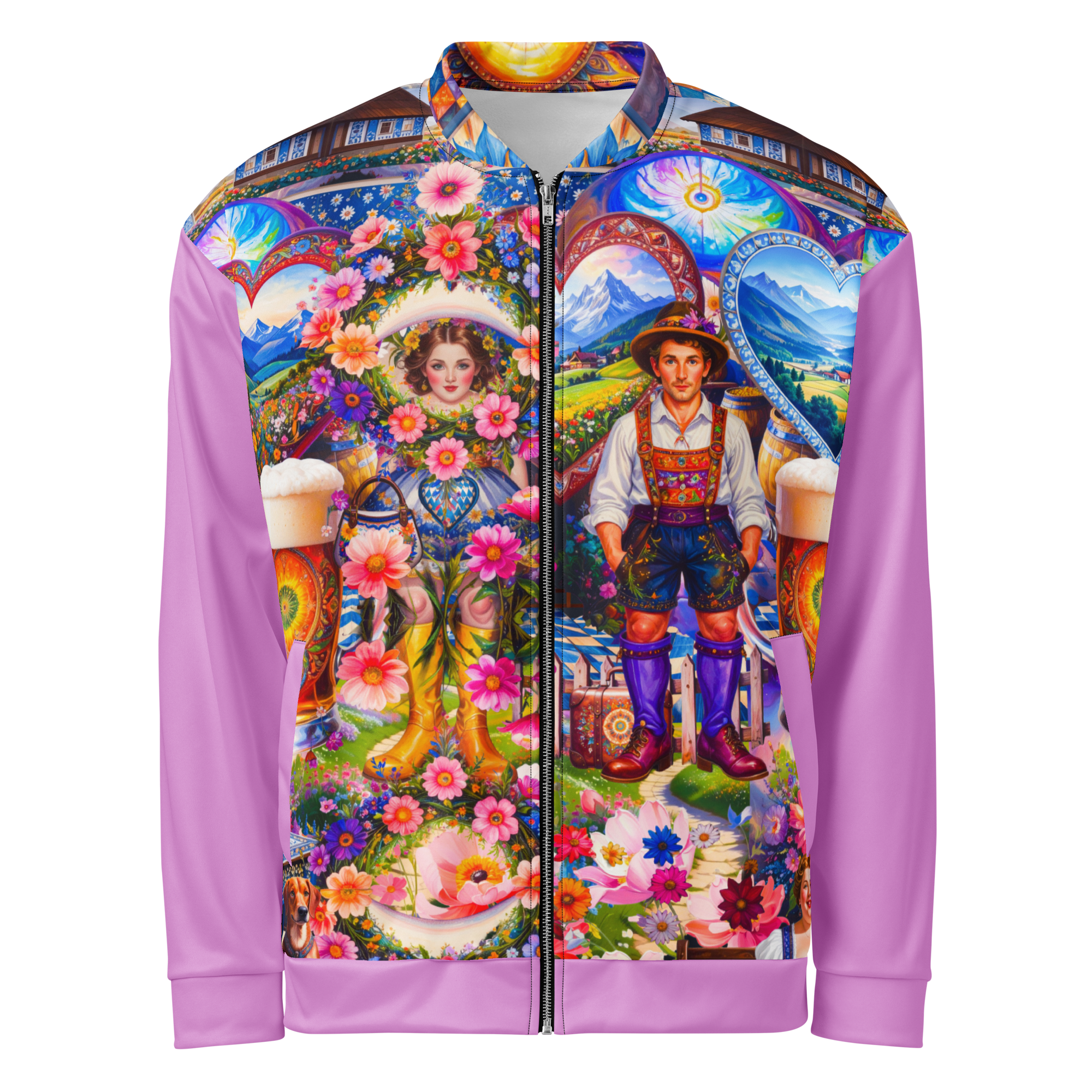 Unisex Bomberjacke Bavarian Fever Pink | Premium Streetwear Otto Strtwr