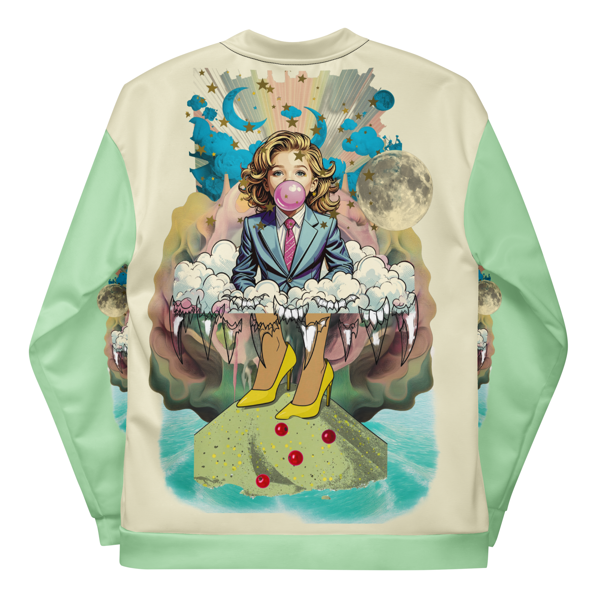 Unisex Bomberjacke Bubble Gum Business Hellcreme/mint | Premium Streetwear Otto Strtwr