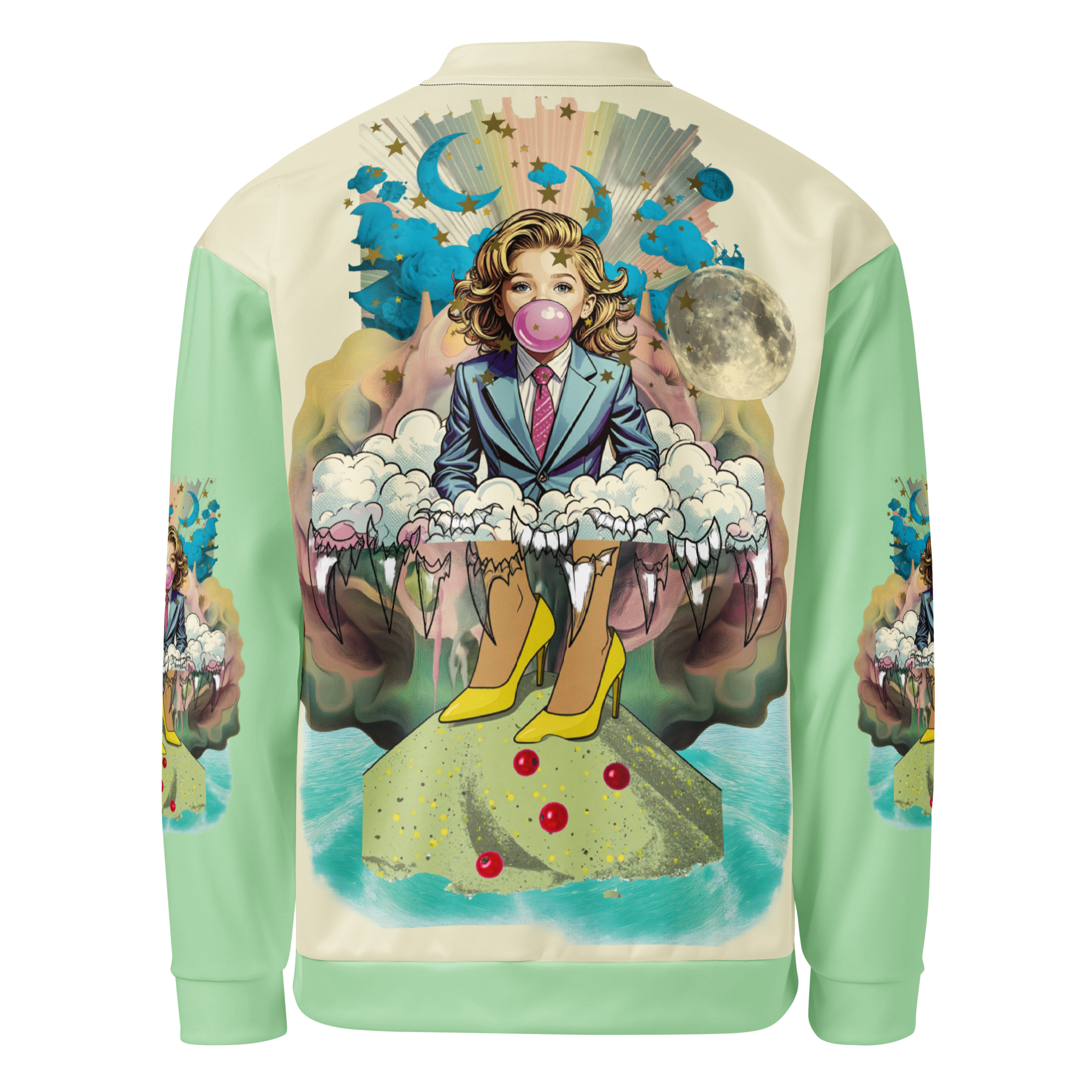 Unisex Bomberjacke Bubble Gum Business Hellcreme/mint | Premium Streetwear Otto Strtwr
