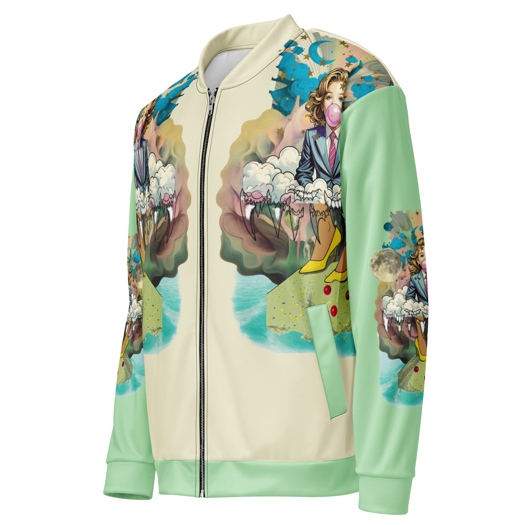 Unisex Bomberjacke Bubble Gum Business Hellcreme/mint | Premium Streetwear Otto Strtwr