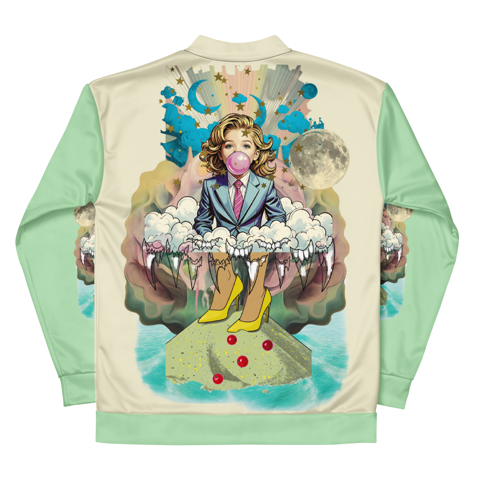 Unisex Bomberjacke Bubble Gum Business Hellcreme/mint | Premium Streetwear Otto Strtwr