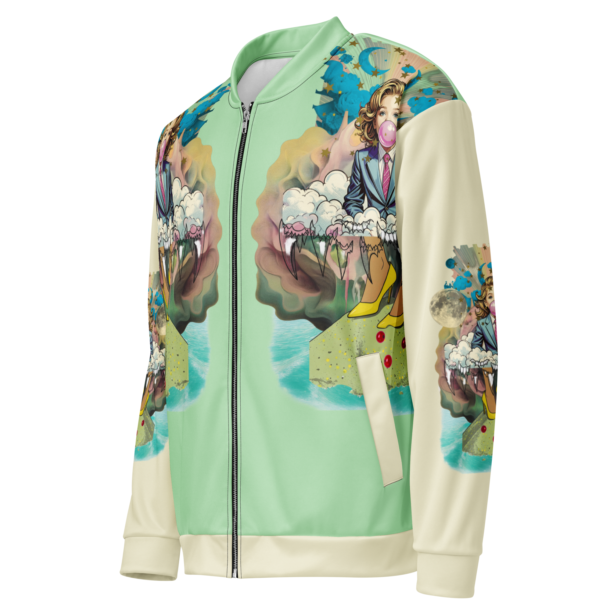 Unisex Bomberjacke Bubble Gum Business Mint/hellcreme | Premium Streetwear Otto Strtwr