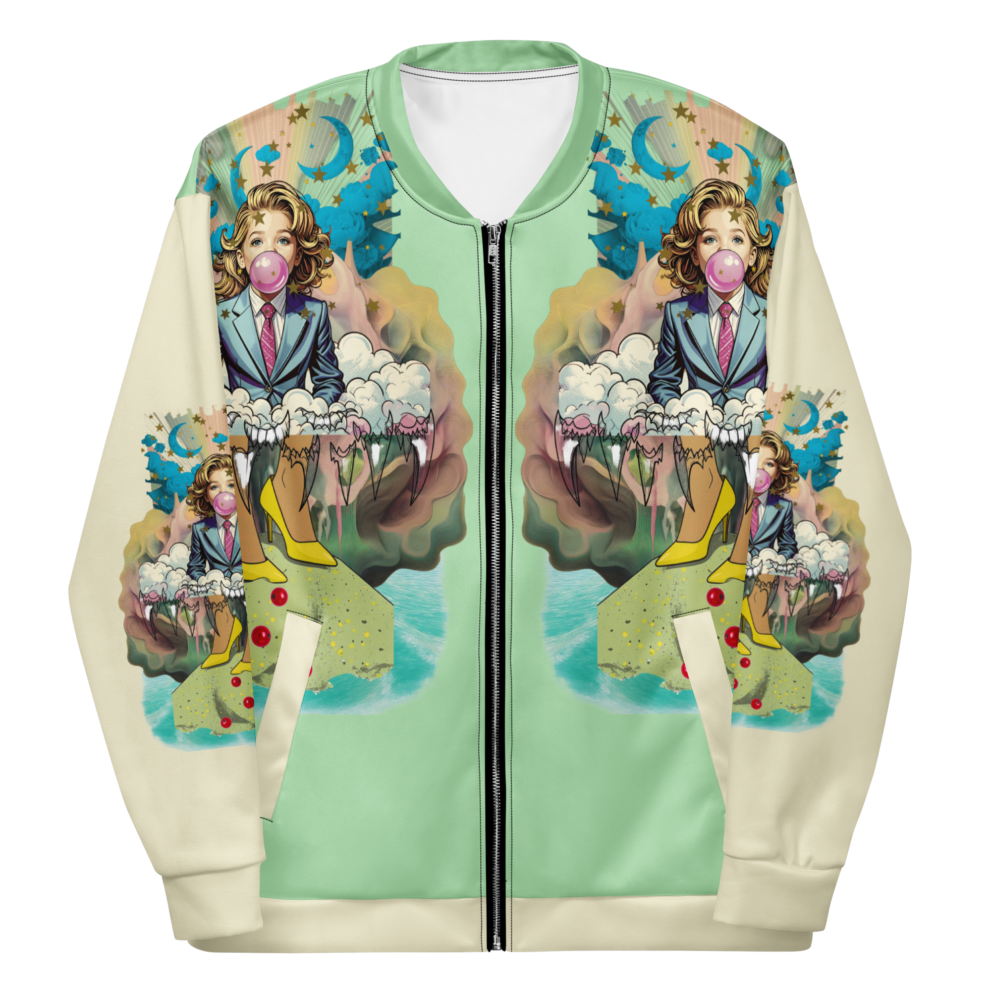Unisex Bomberjacke Bubble Gum Business Mint/hellcreme | Premium Streetwear Otto Strtwr