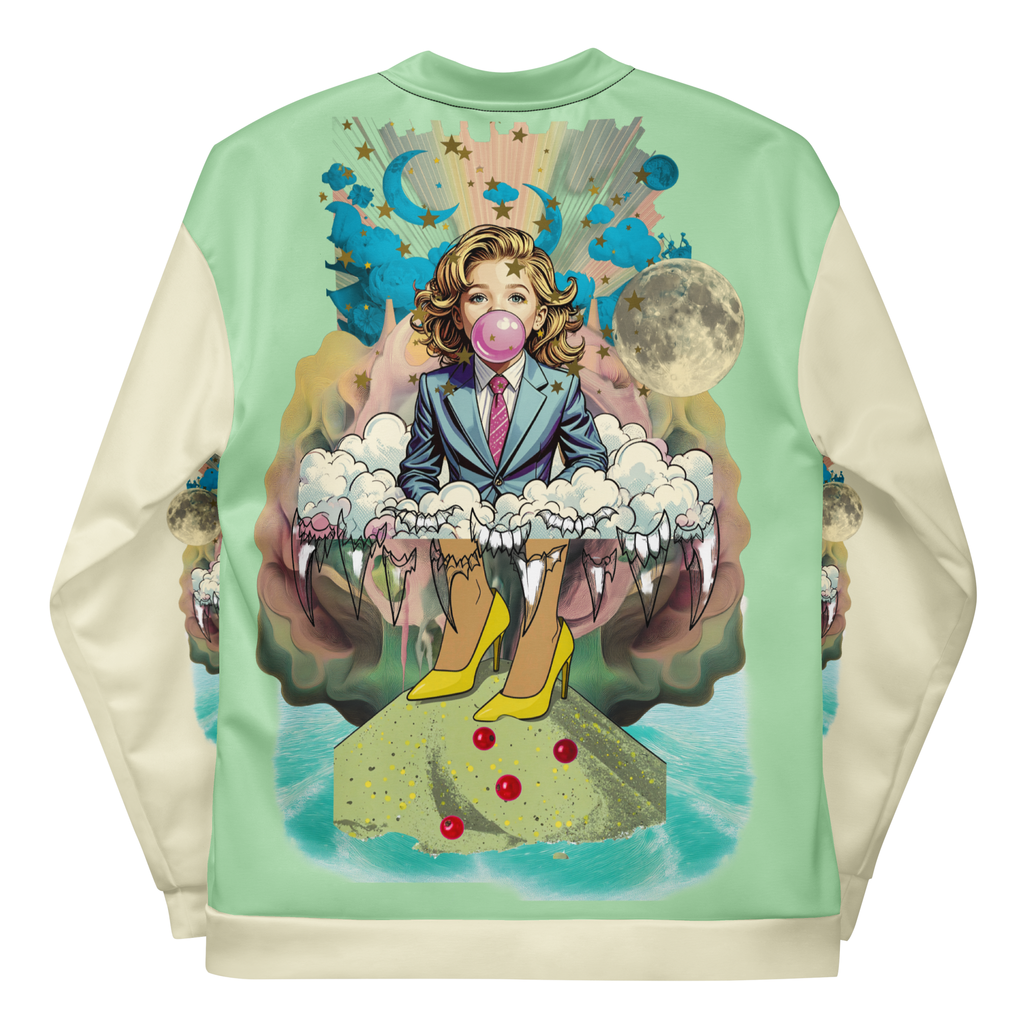 Unisex Bomberjacke Bubble Gum Business Mint/hellcreme | Premium Streetwear Otto Strtwr