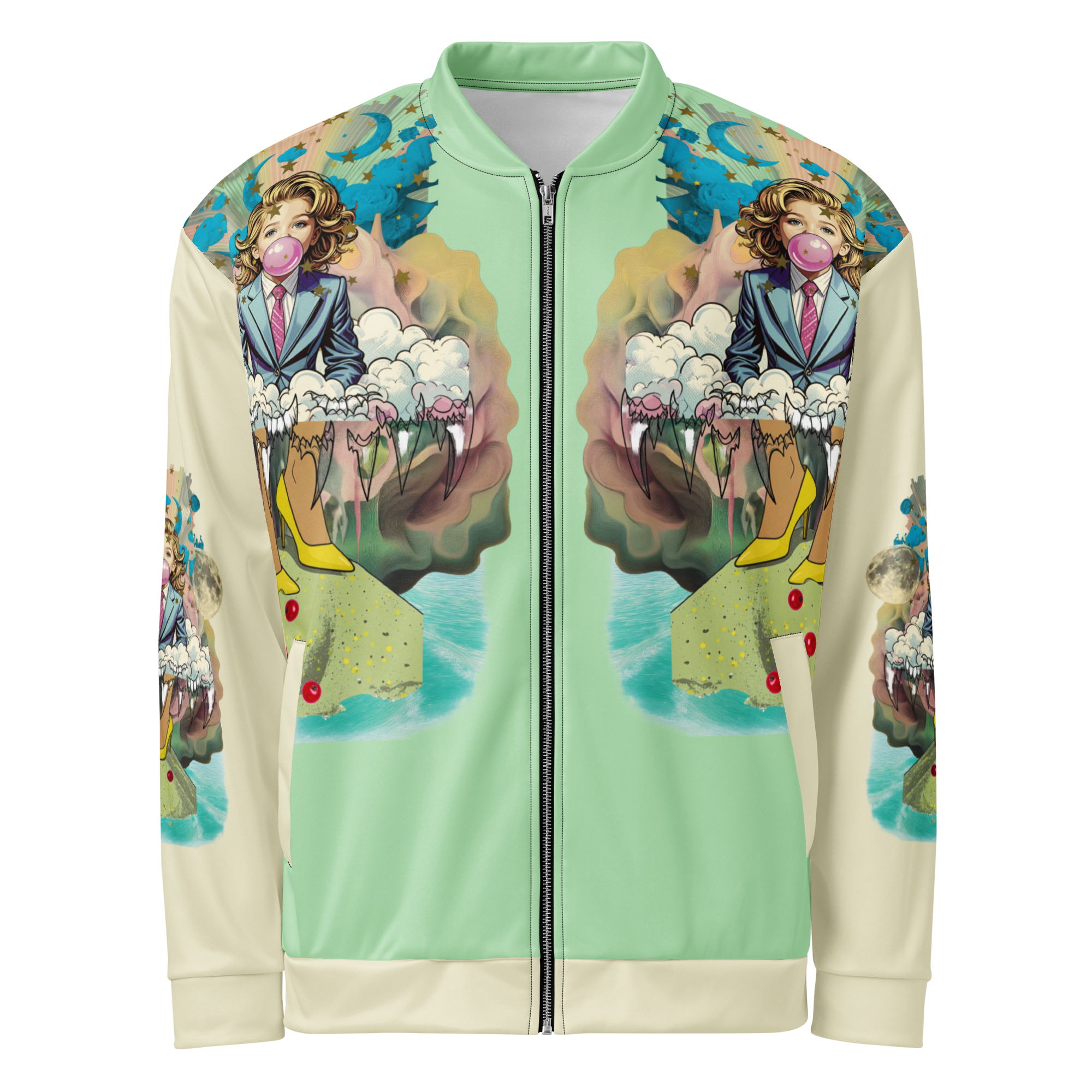 Unisex Bomberjacke Bubble Gum Business Mint/hellcreme | Premium Streetwear Otto Strtwr