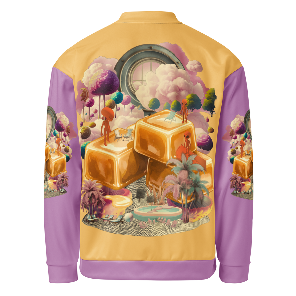 Unisex Bomberjacke Caramel Alien Apricot/flieder | Premium Streetwear Otto Strtwr