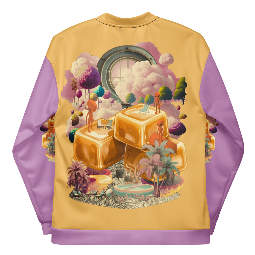 Unisex Bomberjacke Caramel Alien Apricot/flieder | Premium Streetwear Otto Strtwr