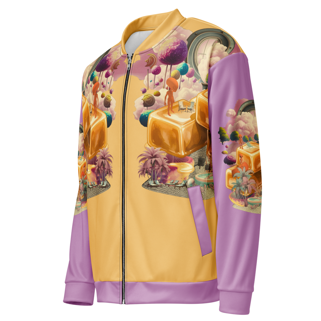Unisex Bomberjacke Caramel Alien Apricot/flieder | Premium Streetwear Otto Strtwr