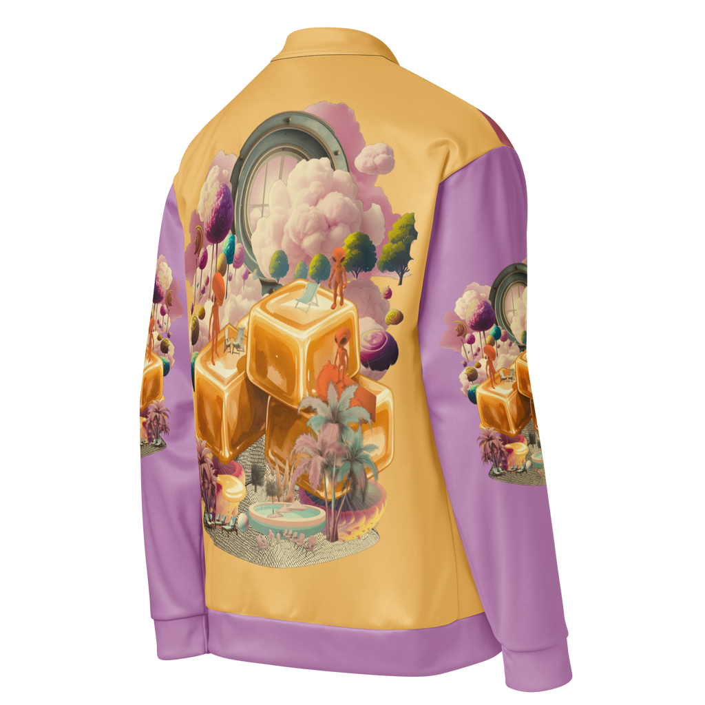 Unisex Bomberjacke Caramel Alien Apricot/flieder | Premium Streetwear Otto Strtwr