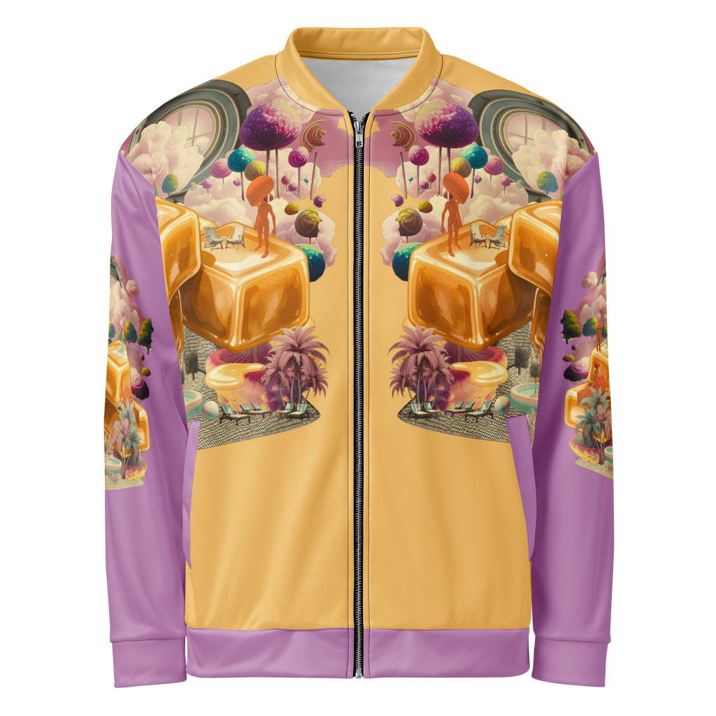 Unisex Bomberjacke Caramel Alien Apricot/flieder | Premium Streetwear Otto Strtwr