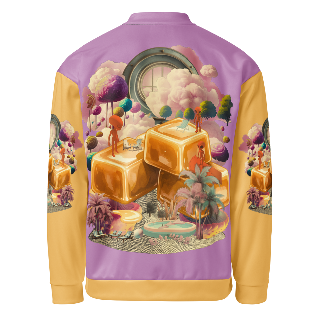 Unisex Bomberjacke Caramel Alien Flieder/apricot | Premium Streetwear Otto Strtwr