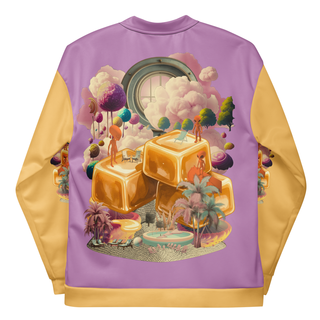 Unisex Bomberjacke Caramel Alien Flieder/apricot | Premium Streetwear Otto Strtwr