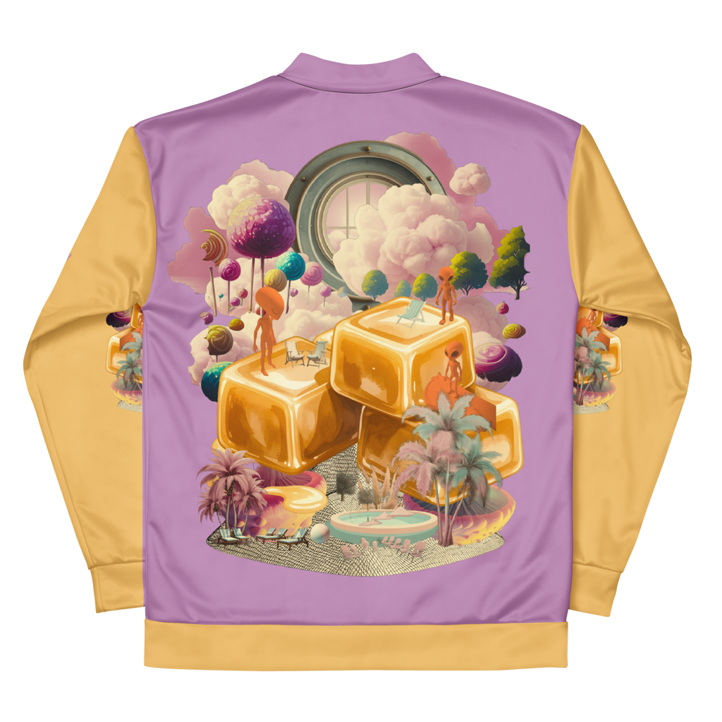Unisex Bomberjacke Caramel Alien Flieder/apricot | Premium Streetwear Otto Strtwr